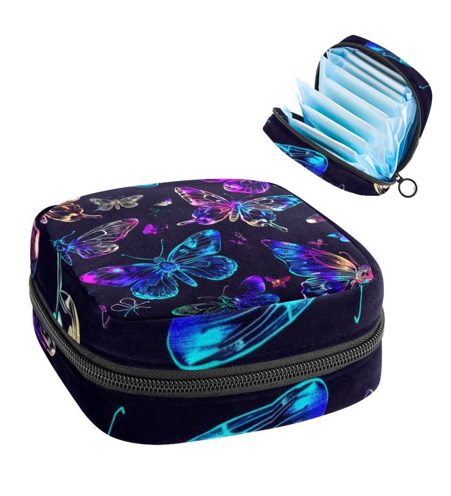 MuooouM Portable Zipper Storage Bag for Women - Neon Colors Perfect for Teenagers & Girls | 4.7x6.6x6.6 in - Buy Online on GoSupps.com