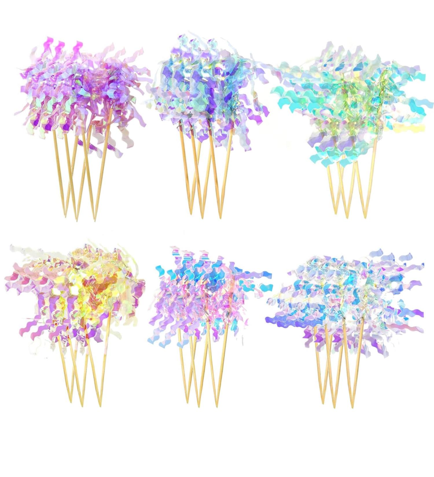 50Pcs Firework Cupcake Toppers Cocktail Food Fruit Toothpick Holiday Cake Decoration Cake Toppers Picks for Christmas Party Birthday Wedding Cake Decoration Party Favors Supplies Random Color - Buy Online on GoSupps.com