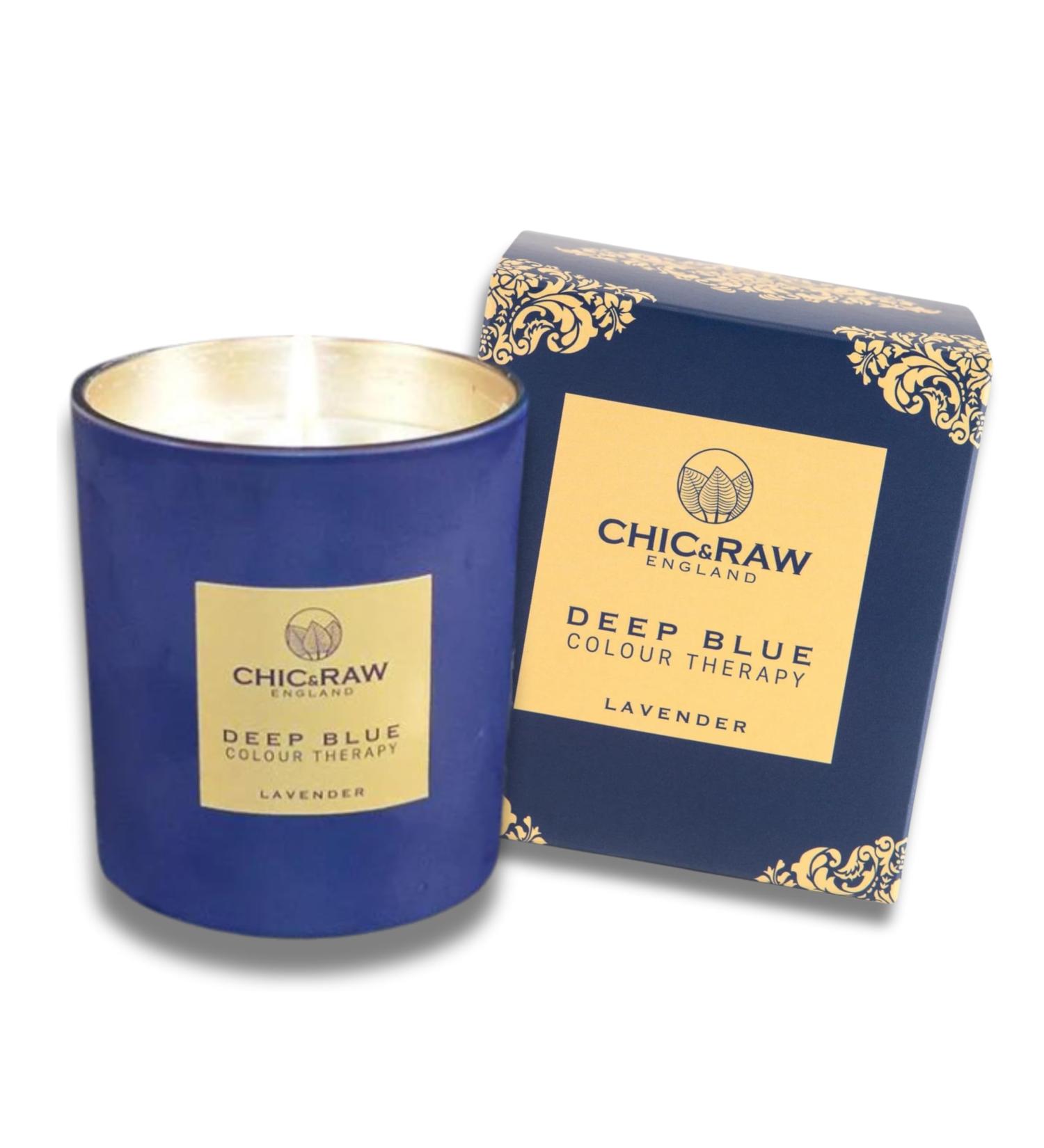 Deep Blue Color Therapy Scented Candles for Men - Lavender Aromatherapy Gift | Stress Relief & Housewarming Solutions - Buy Online on GoSupps.com