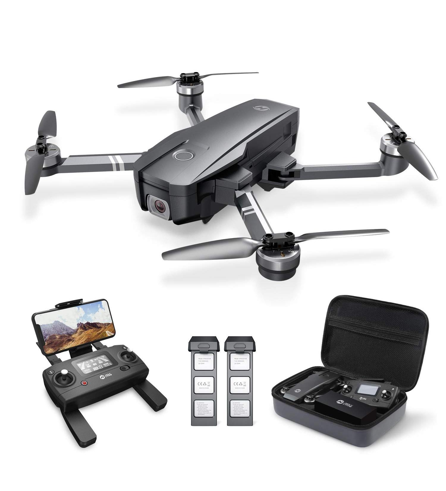 Holy Stone HS720 Foldable GPS Drone with 4K UHD Camera for Adults, Quadcopter with Brushless Motor, Auto Return Home, Follow Me, 52 Minutes Flight Time, Long Control Range, Includes Carrying Bag - Buy Online on GoSupps.com