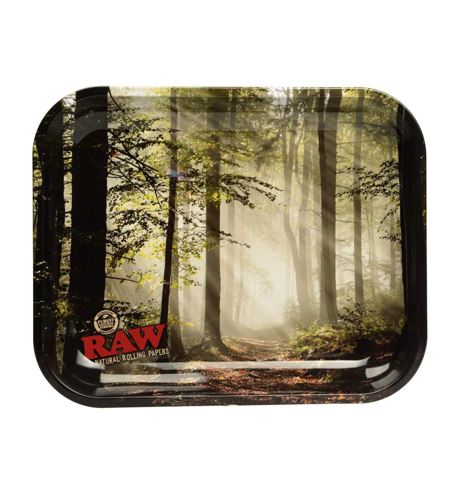 RAW Forrest Large Metal Rolling Tray - Durable and Stylish Rolling Tray - Buy Online on GoSupps.com