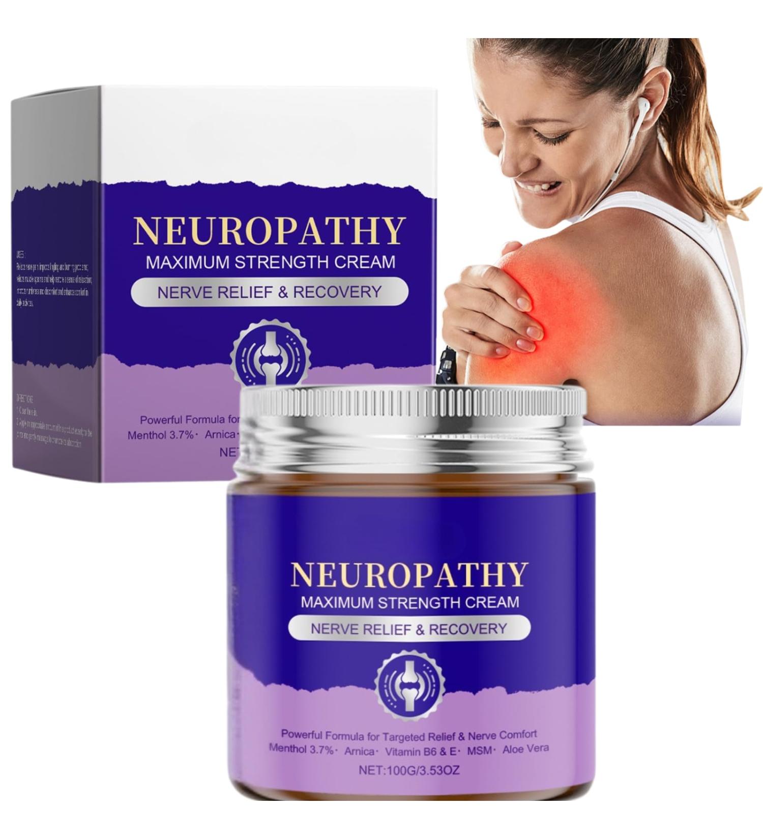 Cr me de force maximale contre la neuropathie baume apaisant pour le confort des nerfs et des muscles pour pieds jambes mains et corps cr me de massage hydratante naturelle quotidienne (1pcs) - Buy Online on GoSupps.com