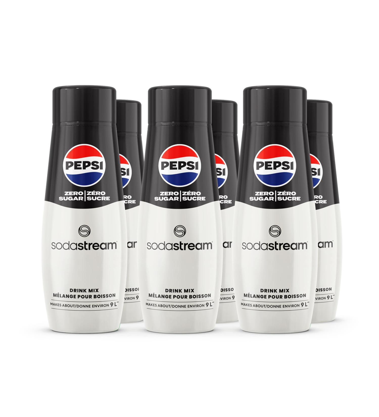 Sodastream Pepsi Zero Sugar Flavour 440mL x 6 (Makes 54L) - Buy Online on GoSupps.com