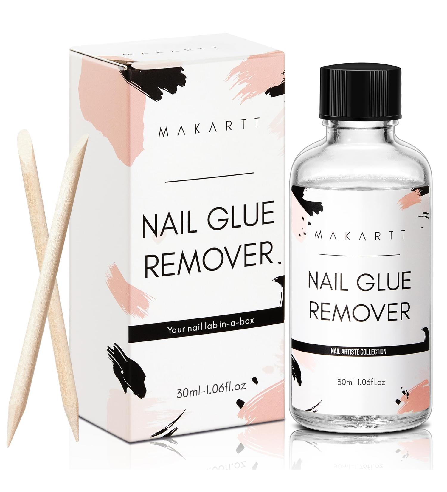 Makartt Nail Glue Remover for Press on Nails 30ml Professional Nail Tips Artificial Nail Acrylic Fake Nail Adhesive False Nail Remover without Acetone - Buy Online on GoSupps.com