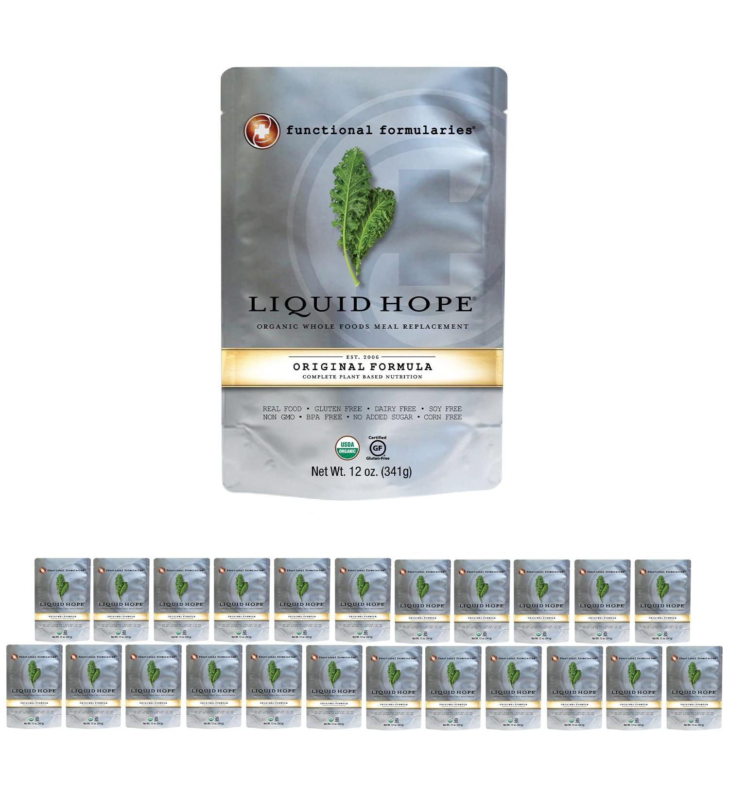Organic Liquid Hope Tube Feeding Formula 12oz Pouch - Pack of 24 | Nutritional Meal Replacement Supplement - Buy Online on GoSupps.com