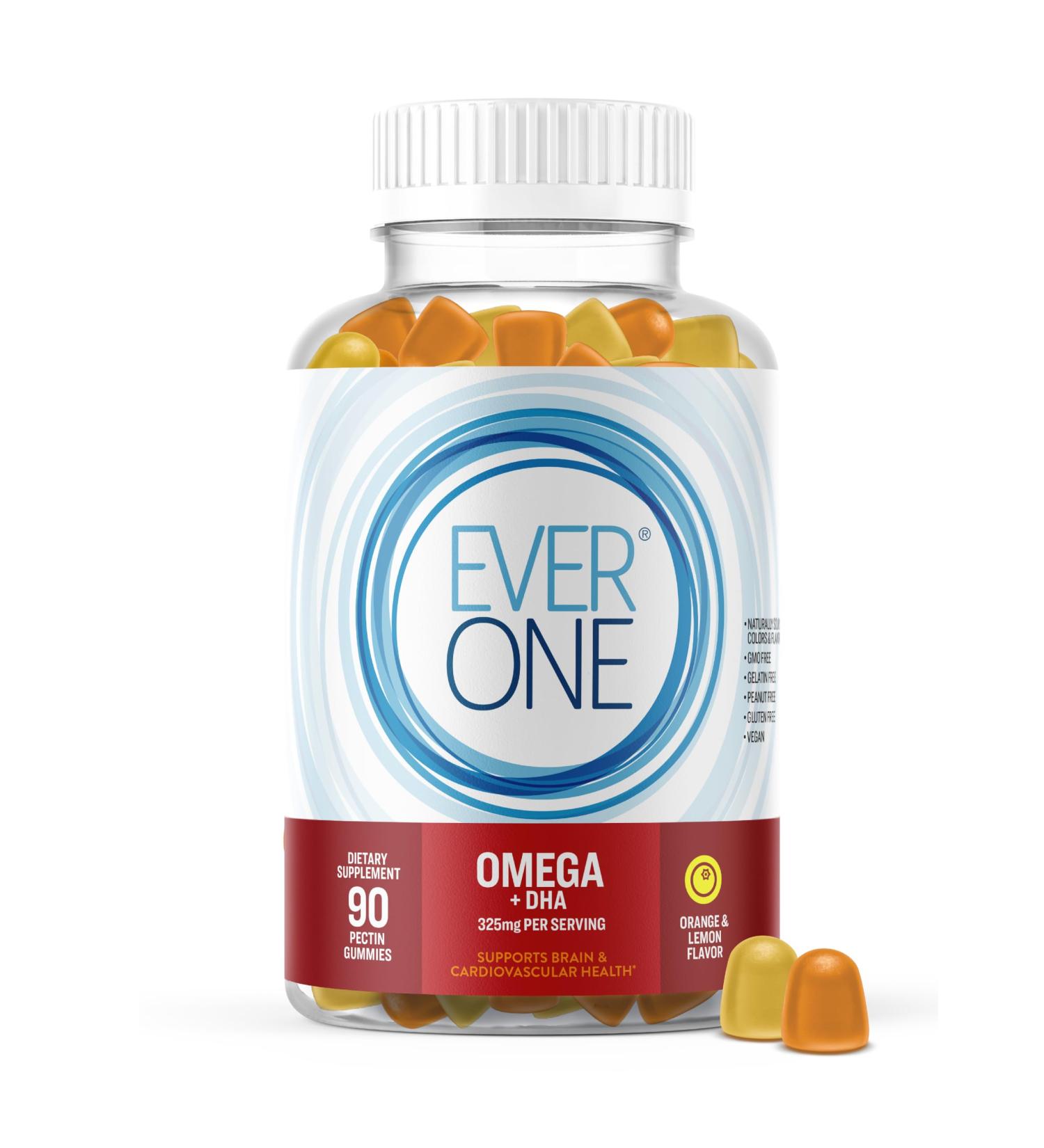 Omega Fish Oil Gummies for Adults and Teens with DHA - Support Brain and Cardiovascular Health Supplement - Vegan, Gelatin Free, GMO Free - Delicious Orange and Lemon Flavored with Omega 3, 6, and 9 - Buy Online on GoSupps.com