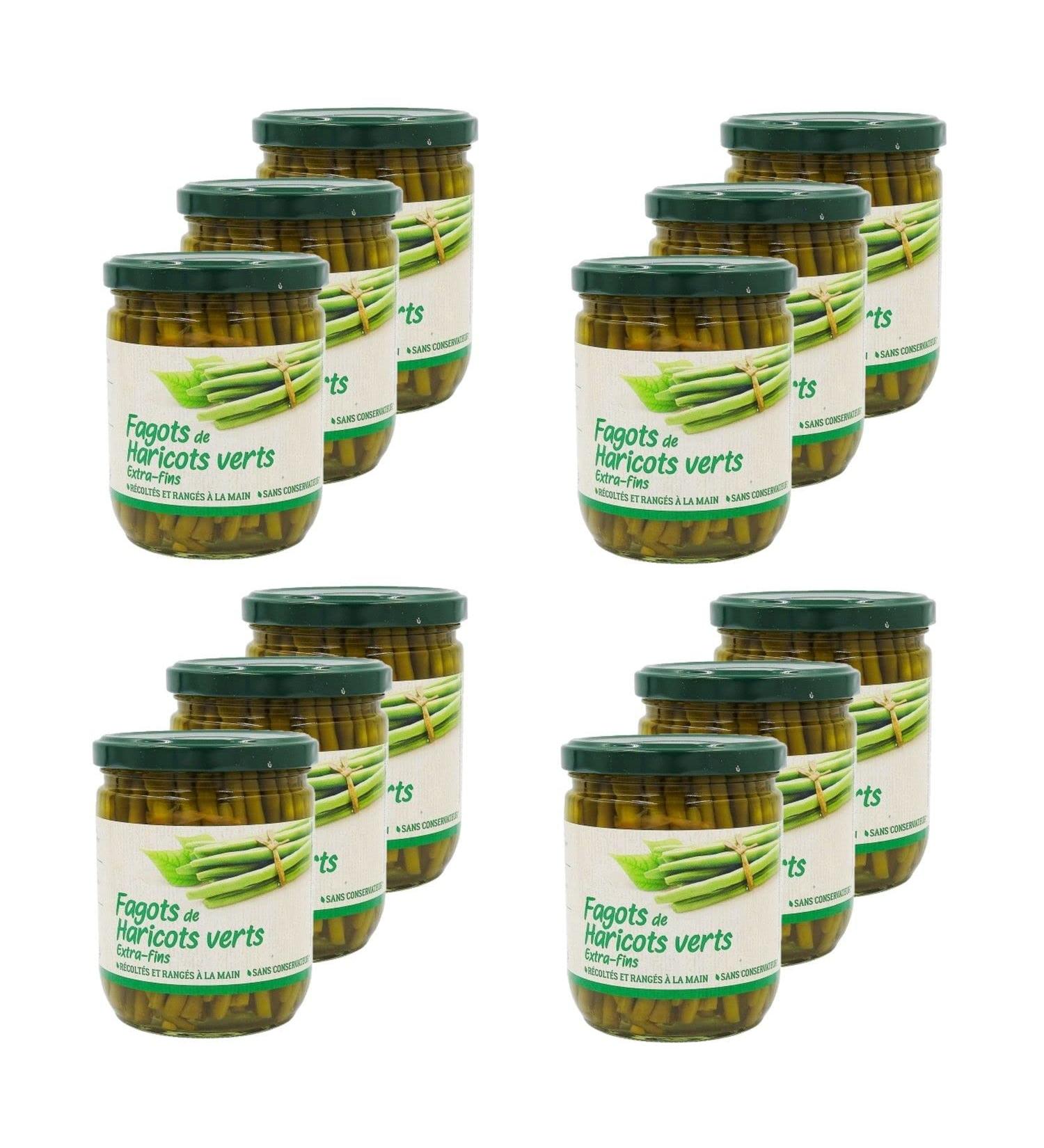 Pack of 12 Extra Fine Green Beans - 405 g Jar - Buy Online on GoSupps.com