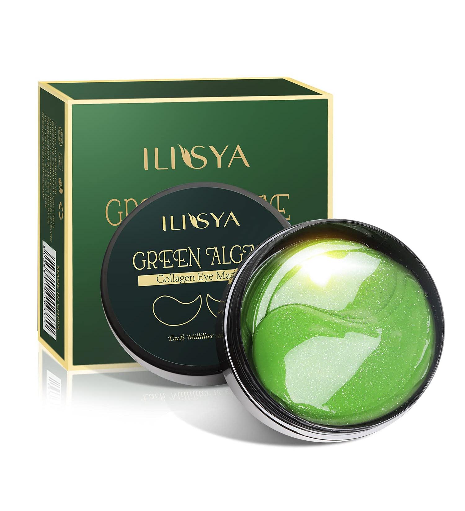 Green Algae Eye Masks with Green Tea Extract - 60 Pcs Hydrating Pads for Dark Circles & Swollen Eyes - Buy Online on GoSupps.com