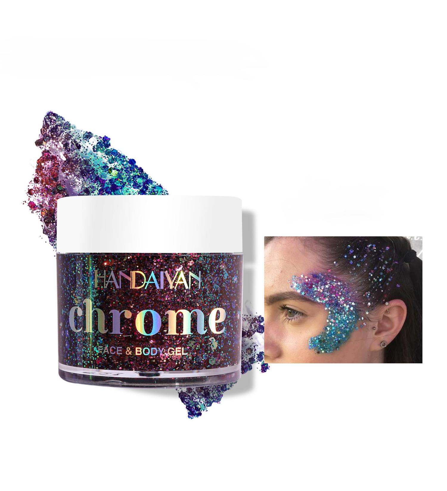 Corleone Holographic Body Glitter Gel Color Changing Long Lasting Sparkle for Face Hair Nails & Eyeshadow Perfect for Festivals & Parties International Shipping - Buy Online on GoSupps.com
