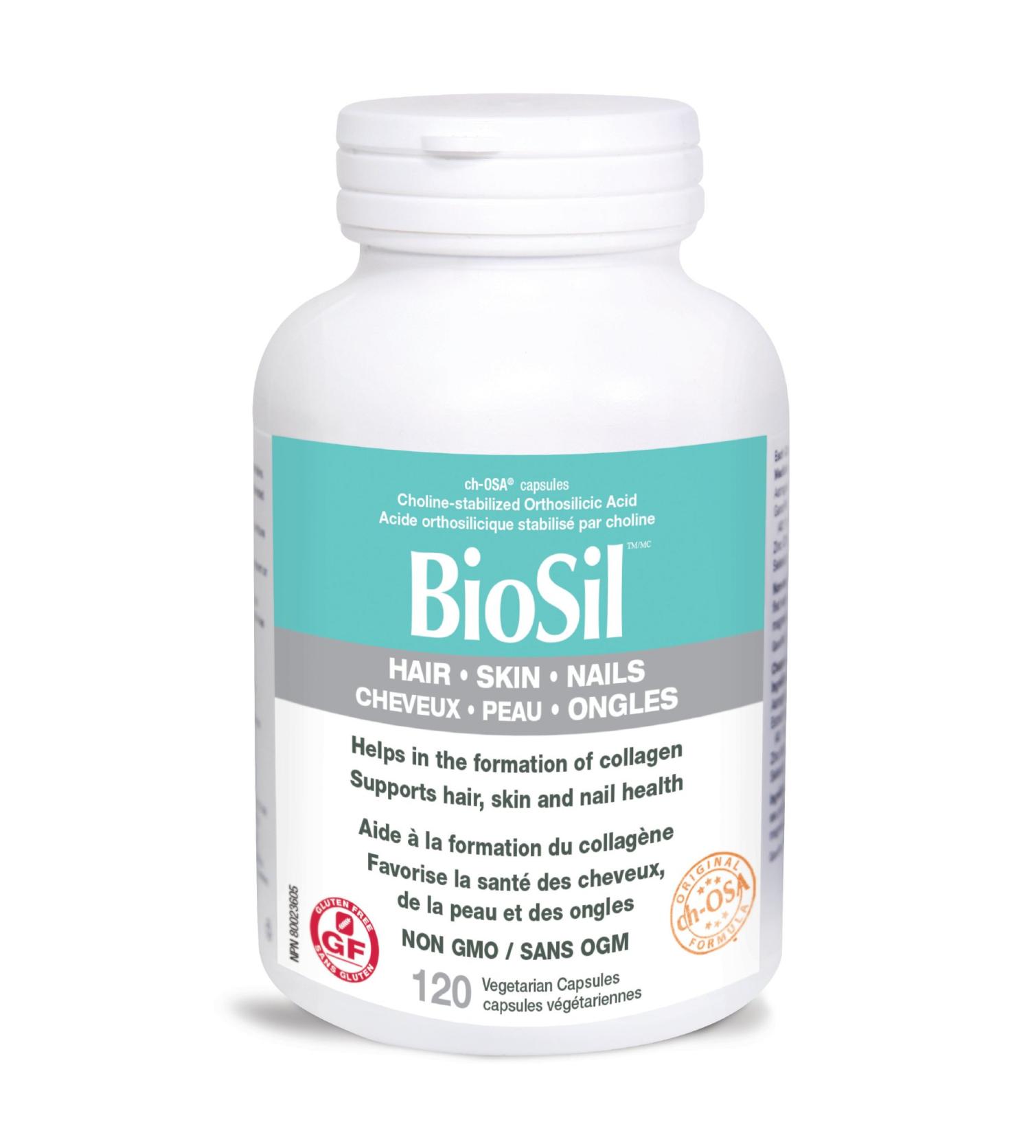 Biosil Collagen Supplement 120 caps for Healthy Bones Joints Skin Hair Nails from BioSil Belgium - Buy Online on GoSupps.com