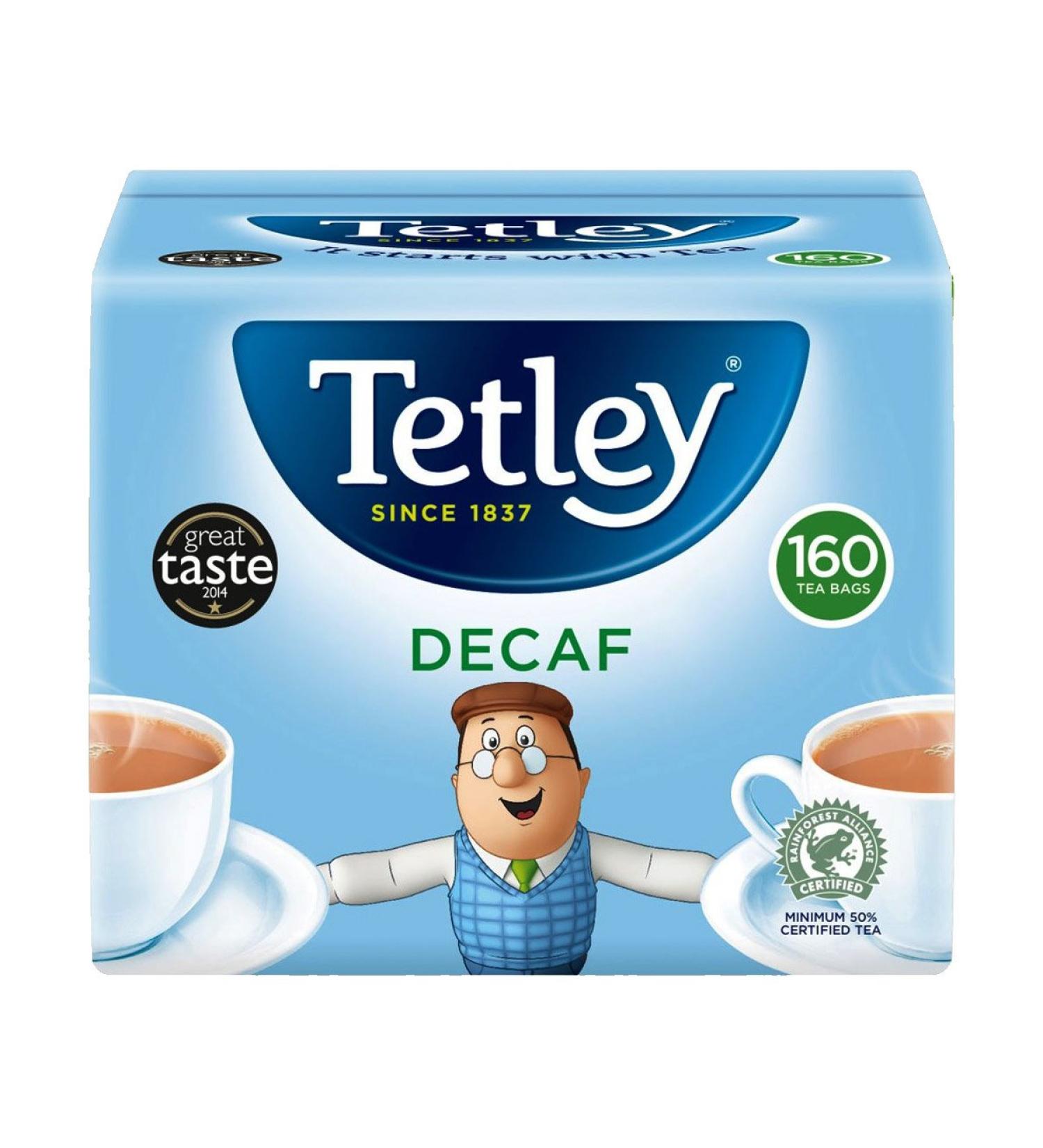 Tetley Tetley Decaffeinated Tea Bags 160-Pack Caffeine-Free 500g