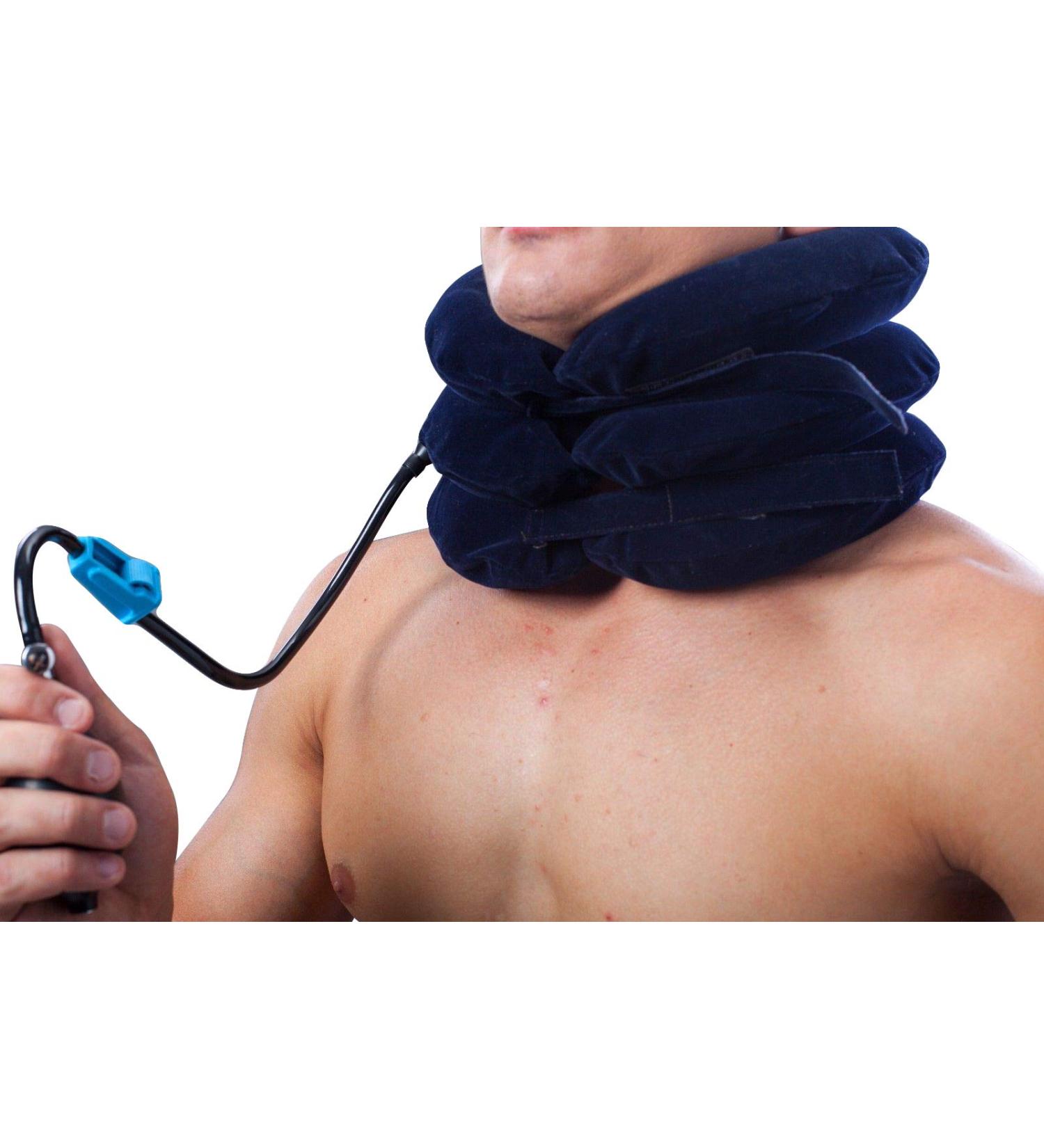 LOREY Inflatable Neck Support Brace NB-10019 - Adjustable Comfort Pain Relief Grey | Shop Internationally - Buy Online on GoSupps.com