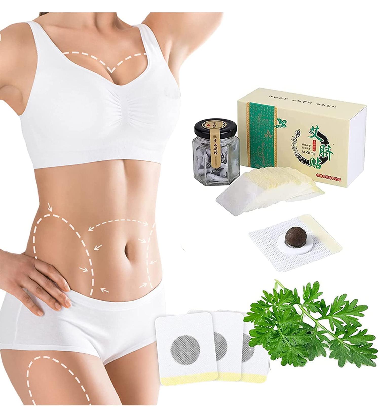Mugwort Belly Patch Natural Plant Abdomen Navel Patch for Women and Men (60PCS) - Buy Online on GoSupps.com