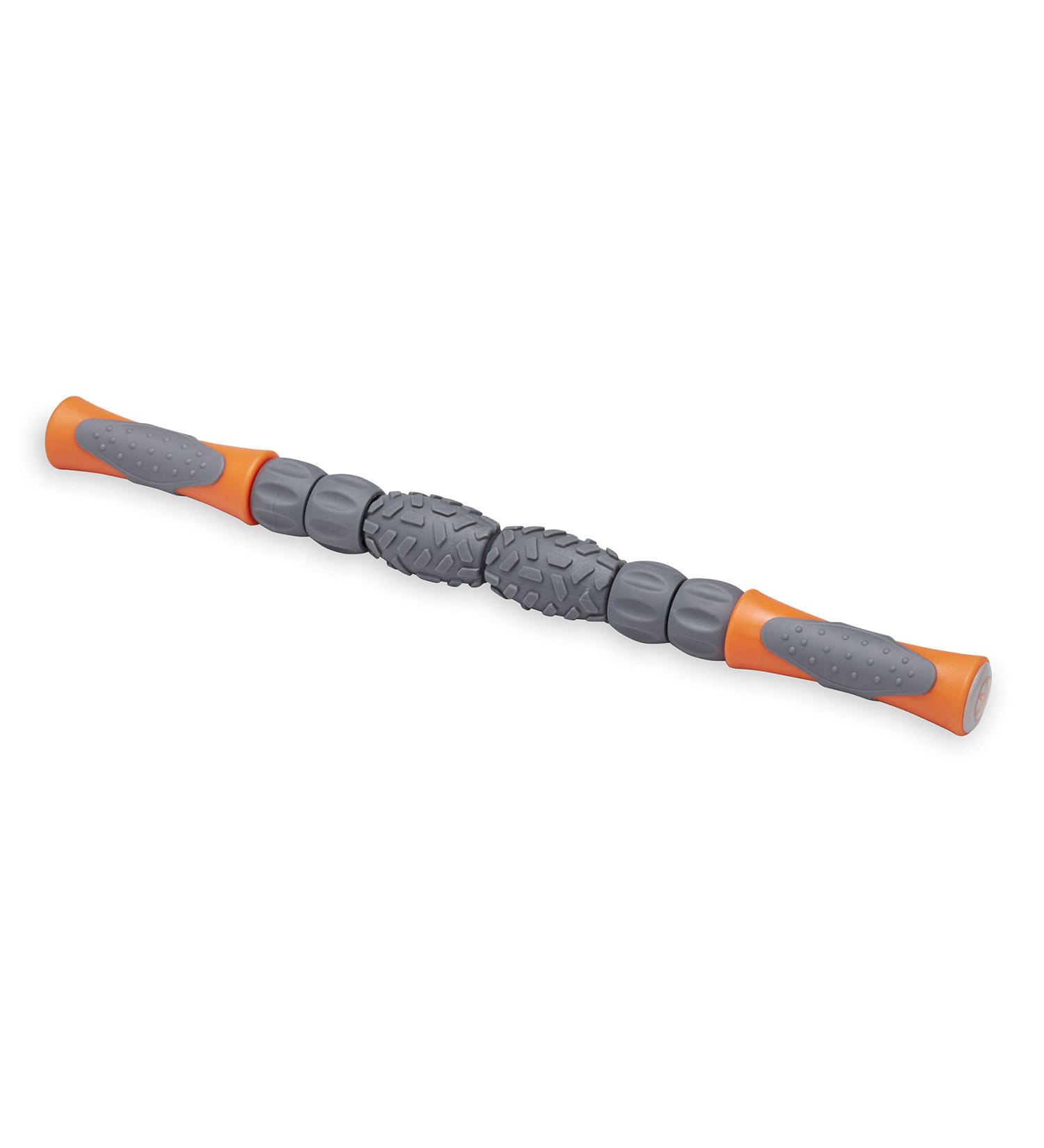 Gaiam Restore Massage Stick Roller - 18 with Comfort Grip Handles & 6 Textured Spinners | Total Body Massager for Deep Tissue Relief - Buy Online on GoSupps.com