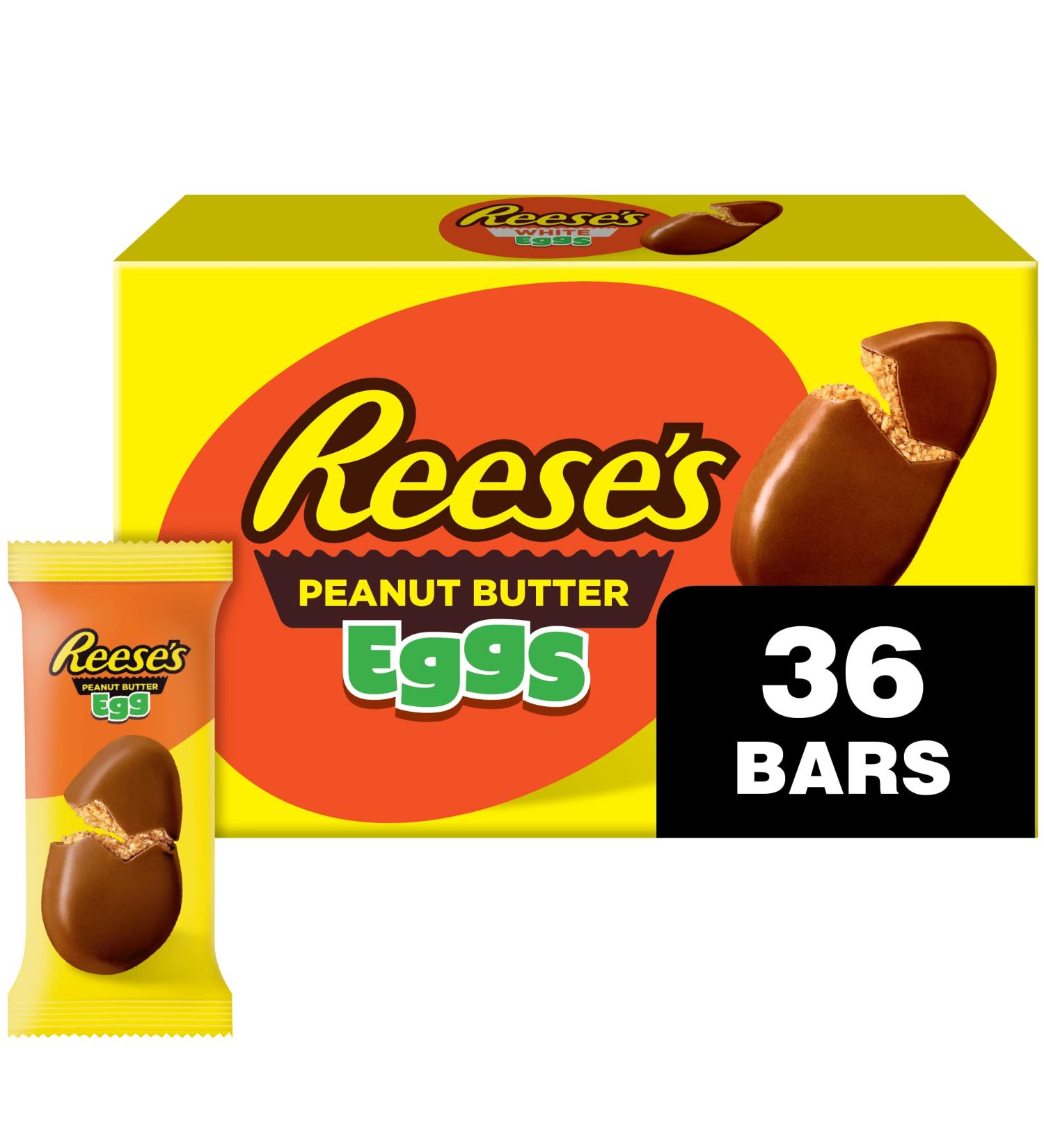 REESE'S Milk Chocolate Peanut Butter Eggs  Easter Candy  1.2 oz Packs (36 Count) - Buy Online on GoSupps.com
