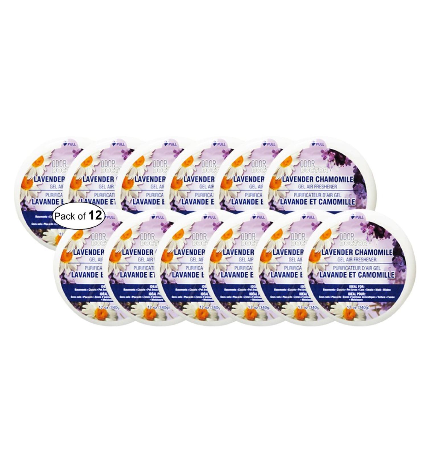 Odor Doctor Gel Air Freshener- Lavender Chamomile (340g) (Pack of 12)