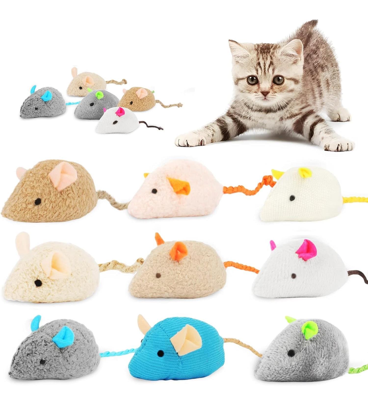 9 Pcs Catnip Toys for Cats Cat Mouse Toy Catnip Mouse Toys for Cat Cat Toys for Indoor Cats Adult and Kitten Toys for Indoor Cats Soft Cat Mouse Toy Toy for Cat Playing Chewing Teeth Cleaning - Buy Online on GoSupps.com