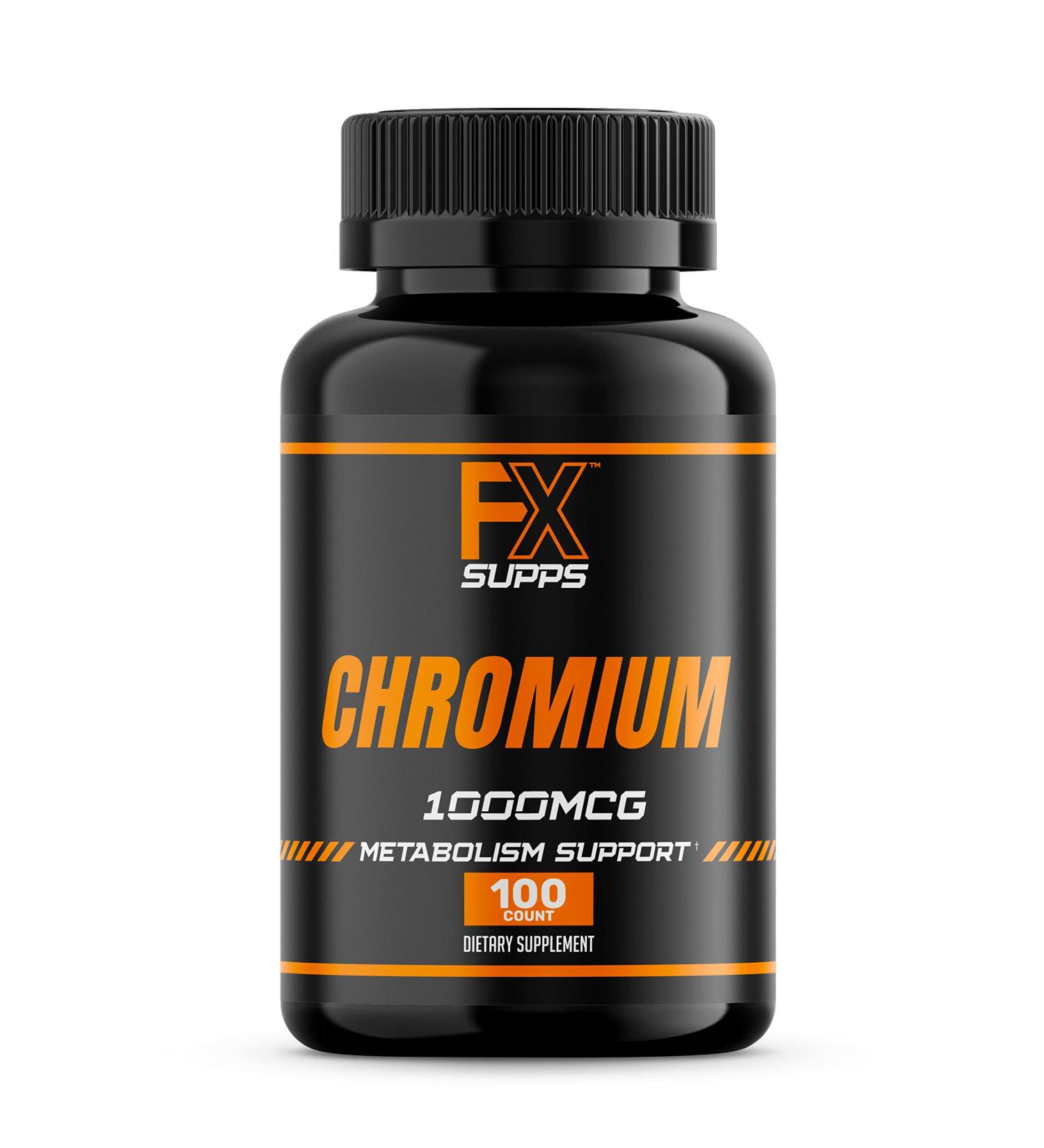 FX Supps Chromium Polynicotinate 1000 mcg - Weight Management Supplement for Men and Women | Appetite Suppressant, Energy & Heart Health - 100 Capsules - Buy Online on GoSupps.com