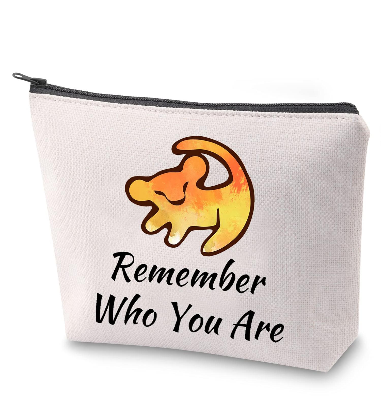Bauna Remember Who You Are Makeup Bag | Simba Inspired Gift | King of the Lion Cosmetic Bag - Buy Online on GoSupps.com