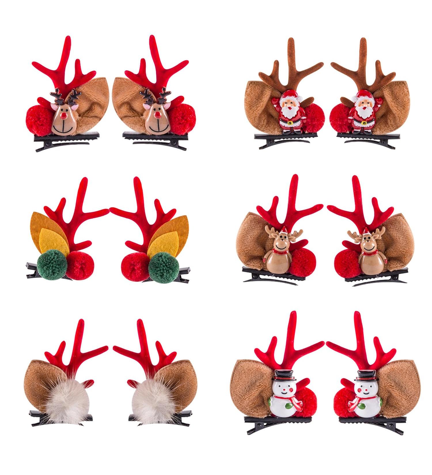 Miaija 12Pieces Pet Elk Hair Bows Clips Winter Funny Cute Xmas Dress Up Christmas Dog Hair Grooming Accessories for Small Puppy Cat Long Hair - Buy Online on GoSupps.com