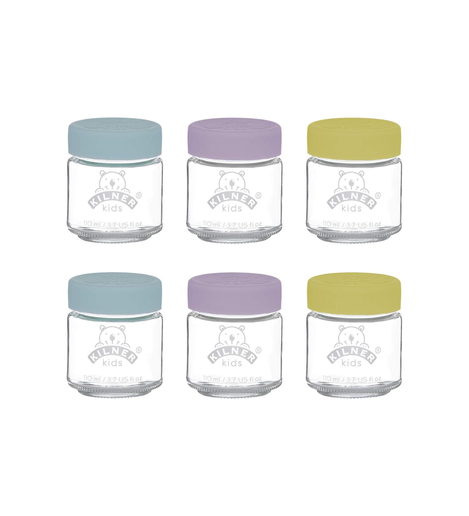 Kilner Kids 110ml Set of 6 Glass Jars in Yellow/Purple - Children's Storage Containers - Buy Online on GoSupps.com