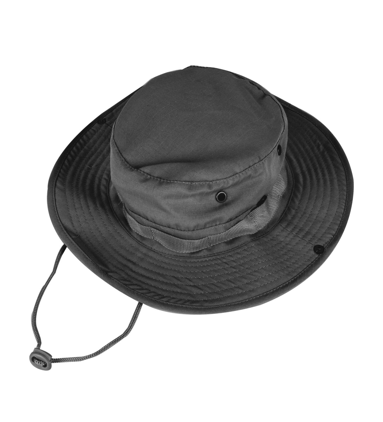 UPF 50+ Foldable Sun Hat for Men and Women - Black Boonie Hat for Hiking, Fishing, Beach - UV Protection Safari Hat 1 Pack - Buy Online on GoSupps.com