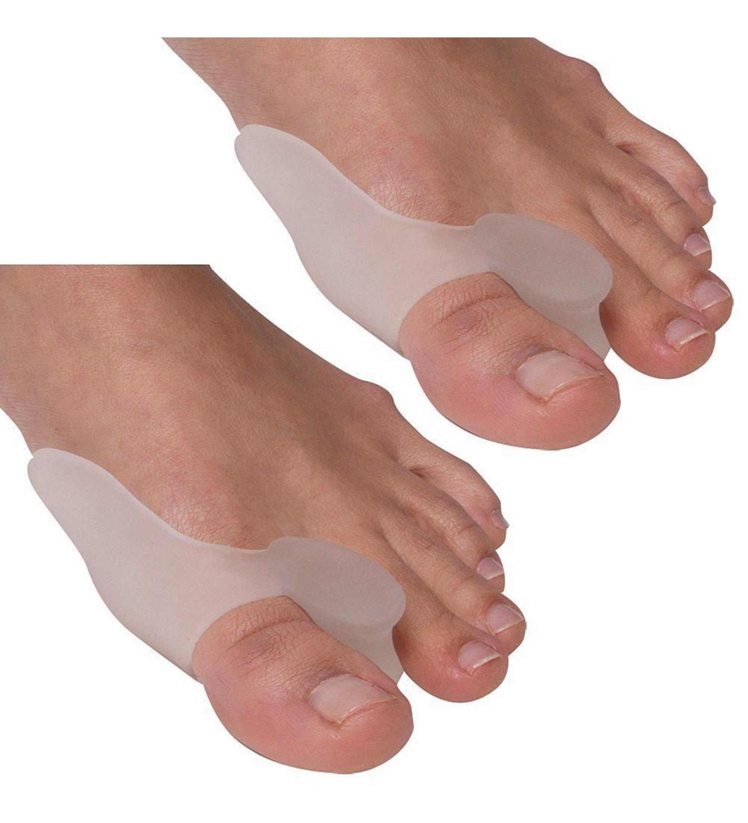 AnHua Silicone Gel Toe Cushion Pads - Bunion Protector & Toe Separator for Pain Relief (Clear) - Set of 2 - Buy Online on GoSupps.com