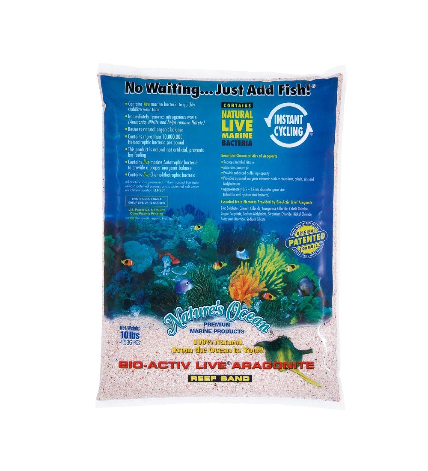 Bio - Active "Live" Aragonite Pink Samoa Reef Sand 20 Pound Bag