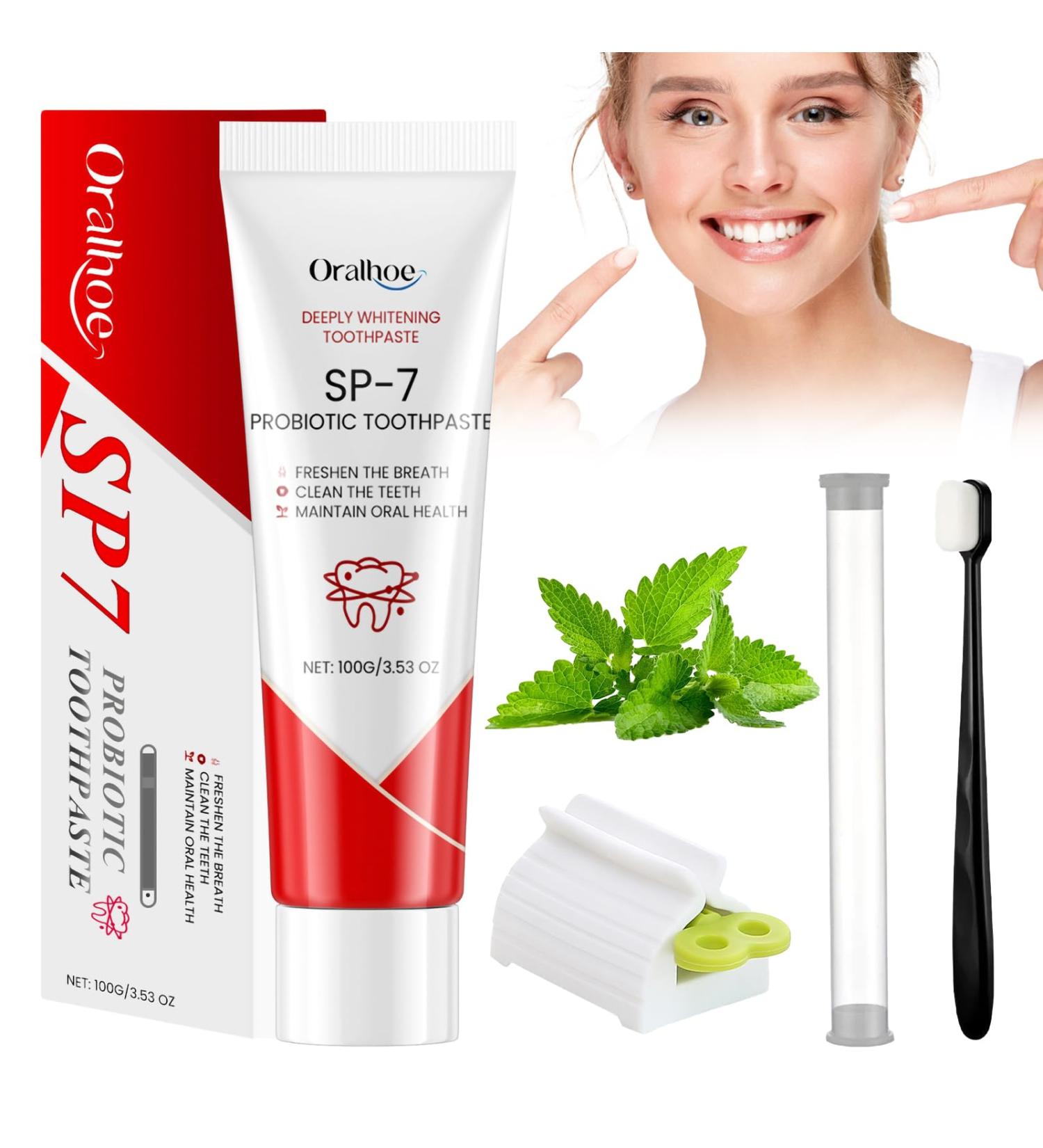 Probiotic Whitening Toothpaste Sp-7 Ultra Probiotic Whitening Toothpaste Sp-6 Anti-Stain Toothpaste Whitening Teeth Sp-6 3-Piece Set Probiotic Whitening Agent - Buy Online on GoSupps.com