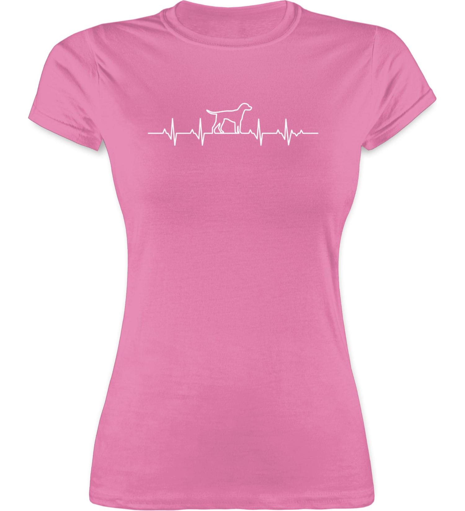Shirtracer Women's T-Shirt - Heartbeat Dog Design - Perfect Gift for Dog Owners - Pink M - Buy Online on GoSupps.com