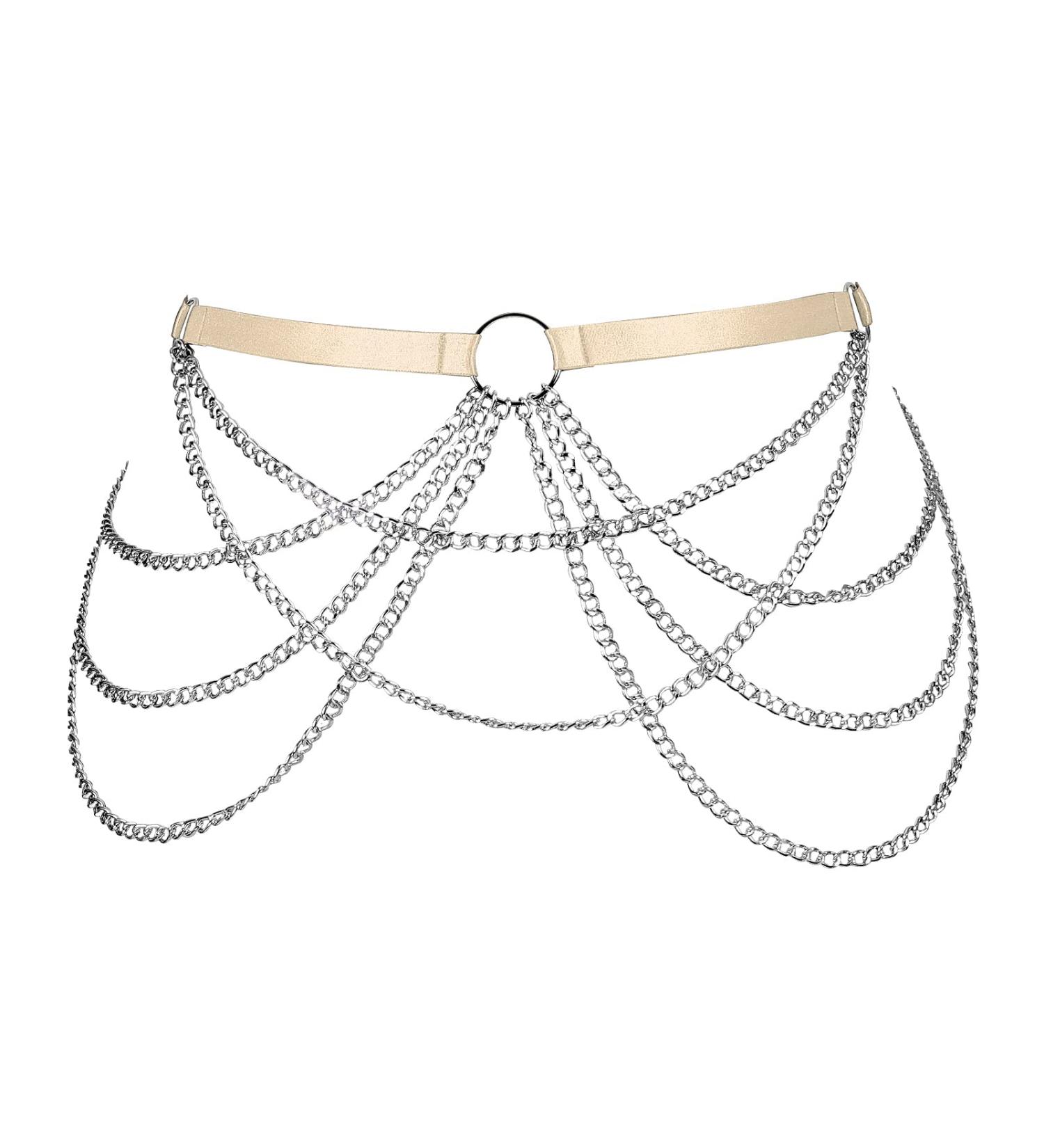 BBOHSS Women s Body Harness Belt - Oversize Thigh Metal Chain Punk Gothic Accessory for Carnival & Halloween - Unique Light Yellow Gift Idea - Buy Online on GoSupps.com