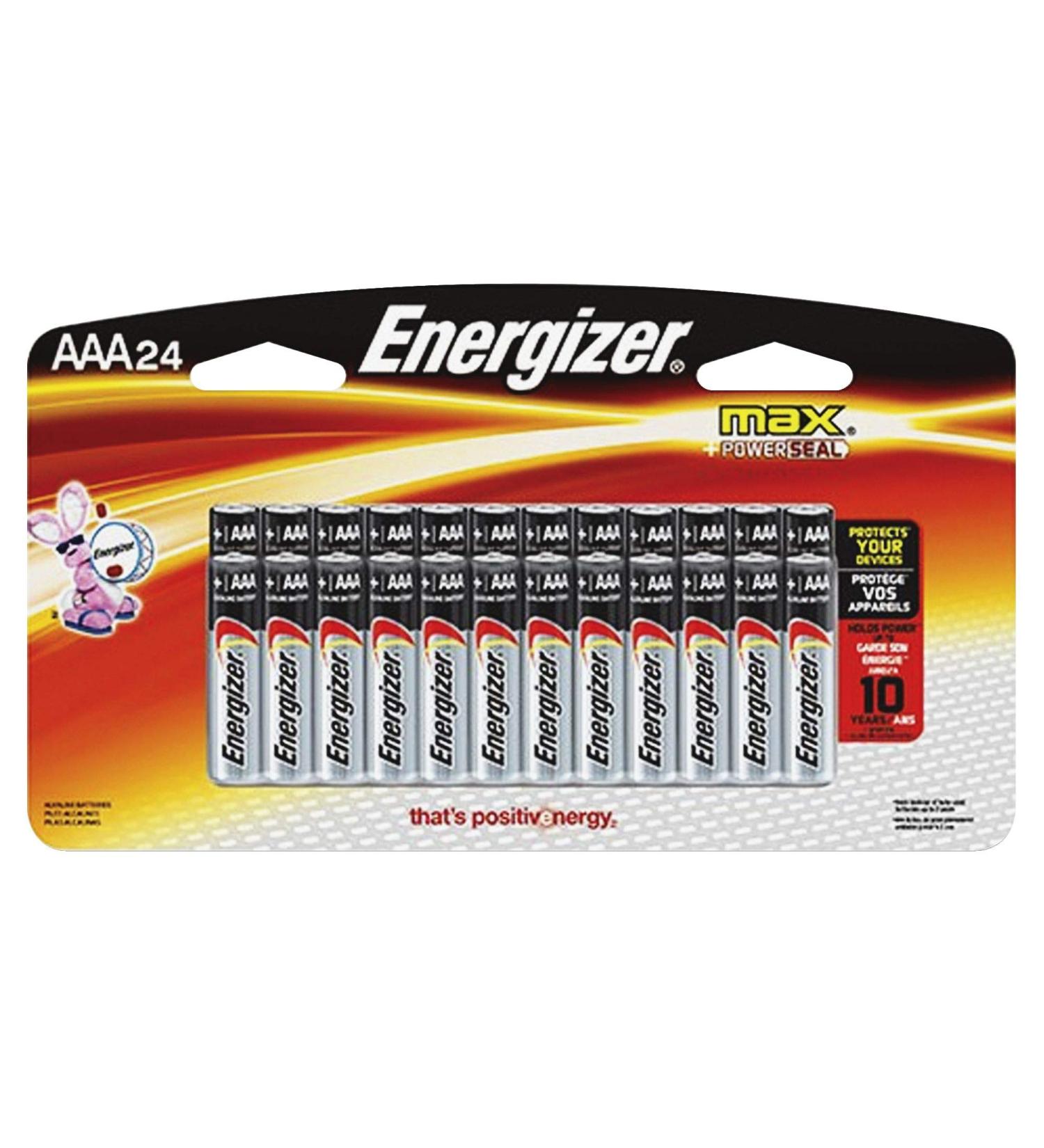 Energizer 30039800103896 Max Premium AAA Batteries Alkaline Triple A Battery (24 Count) E92BP-24 4" Height 7.25" width