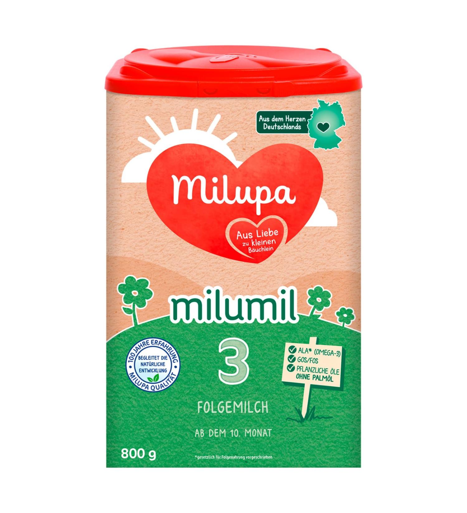 Buy Milupa Milumil 3 Follow-Up Milk Powder 800g | Ideal for Babies 10+ Months | Nutrient-Rich Palm Oil Free Perfect for Introducing Solids - Buy Online on GoSupps.com