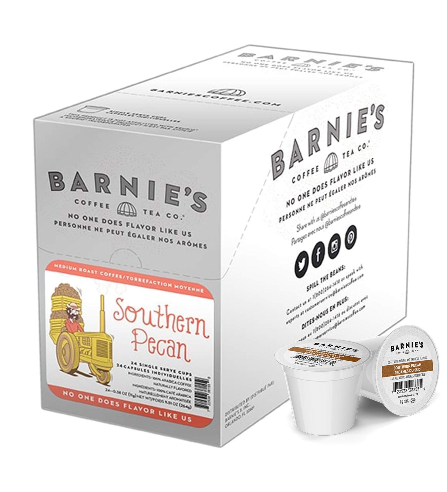 Barnie's Coffee & Tea Southern Pecan Single Serve Coffee K Cups for Keurig Brewers Medium Roast Box Of 24 14 Oz - Buy Online on GoSupps.com