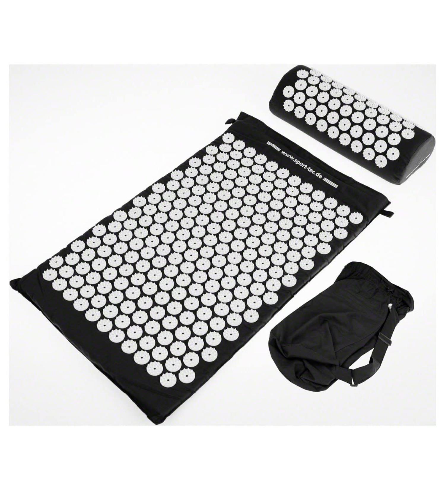 Sport-Tec Acupressure Set Black Acupressure Mat & Pillow for Relaxation & Pain Relief | International Shipping - Buy Online on GoSupps.com