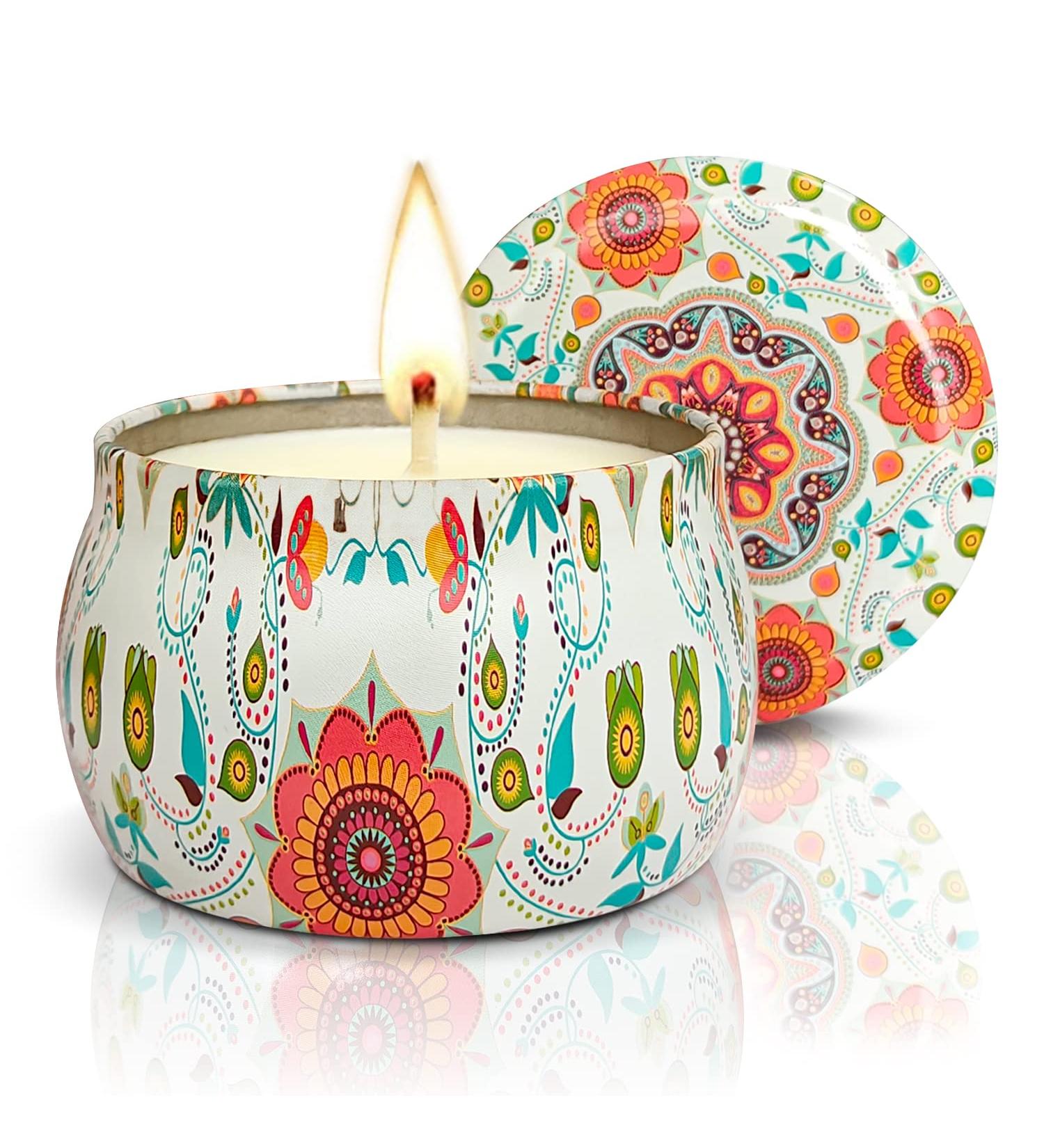 Scented Soy Wax Candle - Stress Relief Aromatherapy Gift for Women | Mother's Day, Christmas, Birthday, Valentine's | Rose Scented Candle for Home and Yoga - Buy Online on GoSupps.com