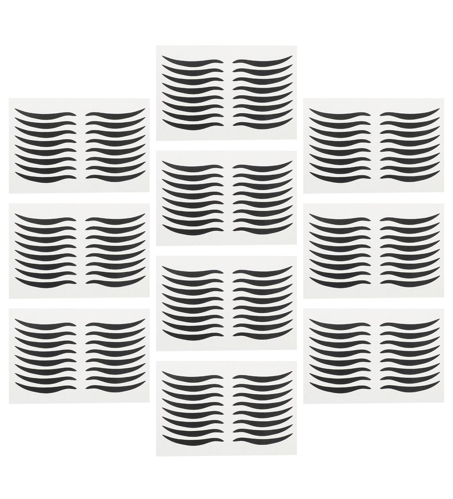  Healvian 80 Pairs Reusable Black Eyeliner Stickers Temporary Eyeliner Sticker for Eye Makeup Invisible Eyeliner Tape for Eyes Party and Show Sticker - Buy Online on GoSupps.com