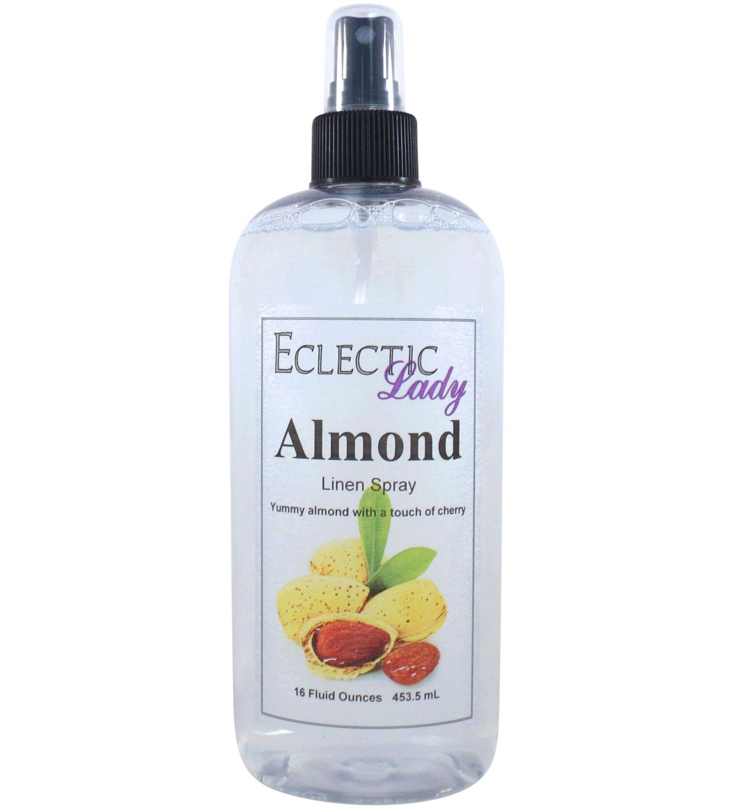 Almond Linen Spray 16 ounces - Eclectic Lady Sheet and Linen Spray - No Artificial Colors Parabens or Preservatives - Long-Lasting Scent for Bed Fabric & Pillow 16 Fluid Ounces - Buy Online on GoSupps.com