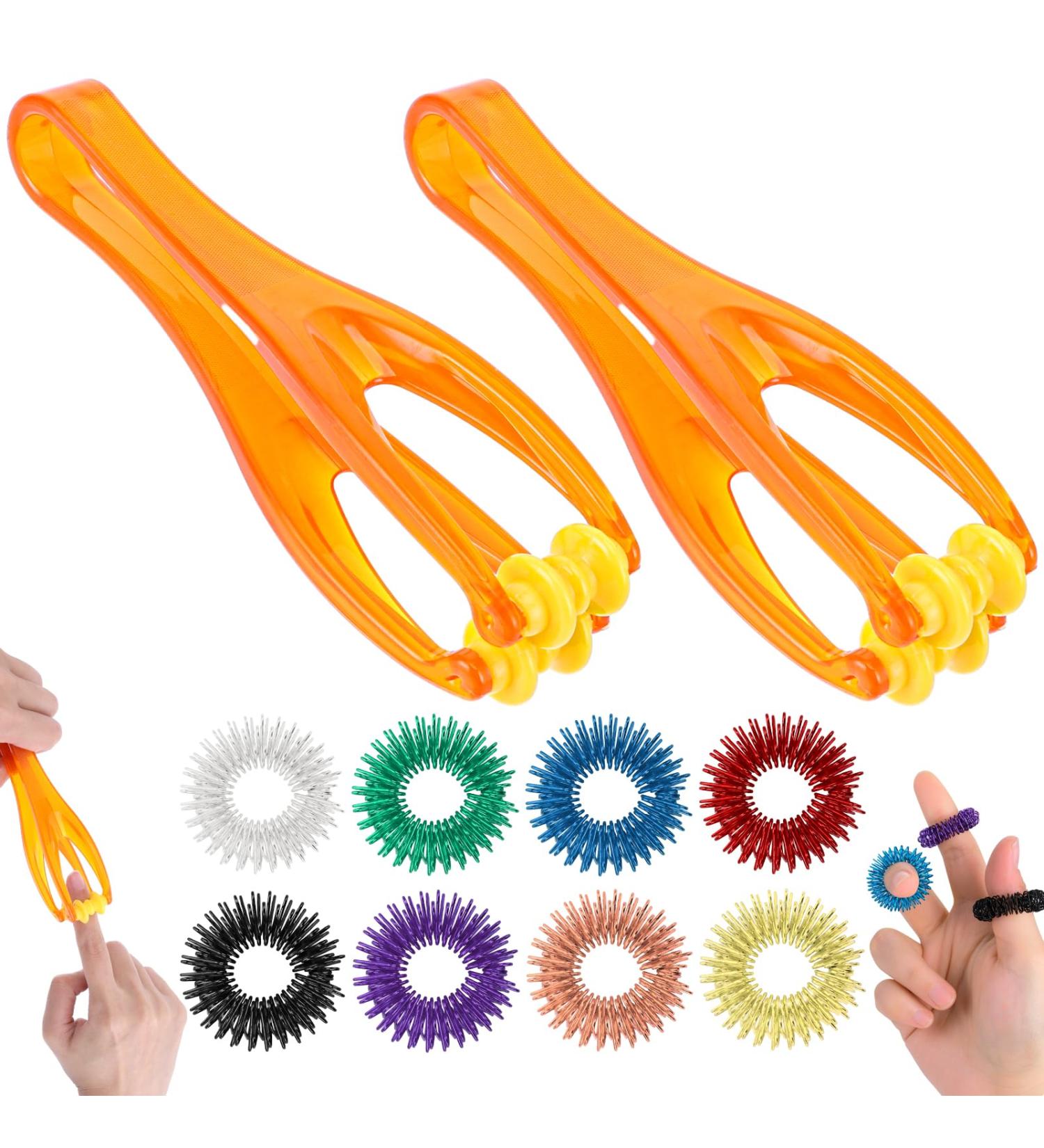 Shop Aster 10-Piece Acupressure Rings Set for Stress Relief & Enhanced Blood Circulation - Ideal Finger Massage Rings for Therapy - Buy Online on GoSupps.com