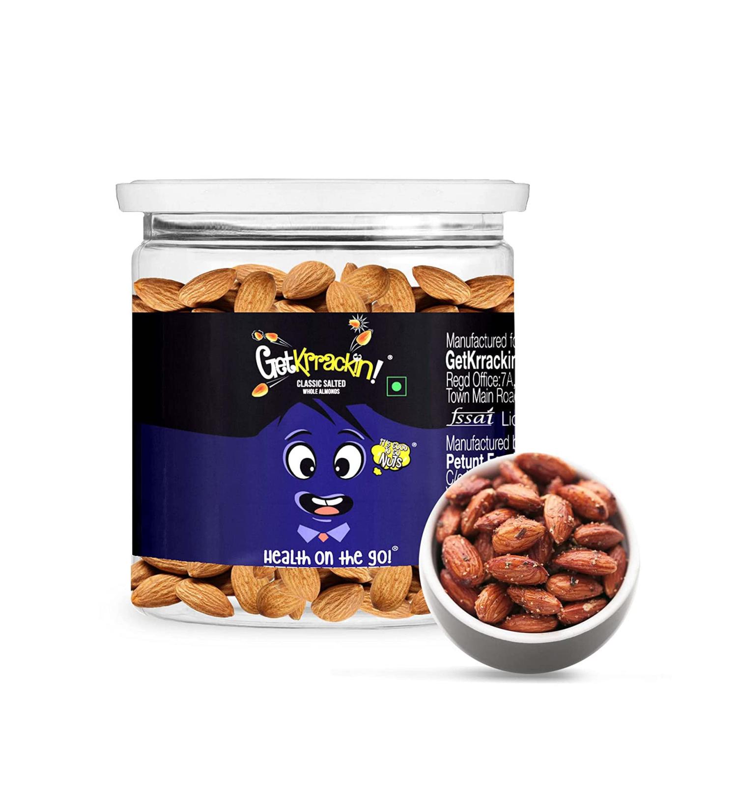 GetKrrackin! Classic Salted Roasted Almonds -200g PET