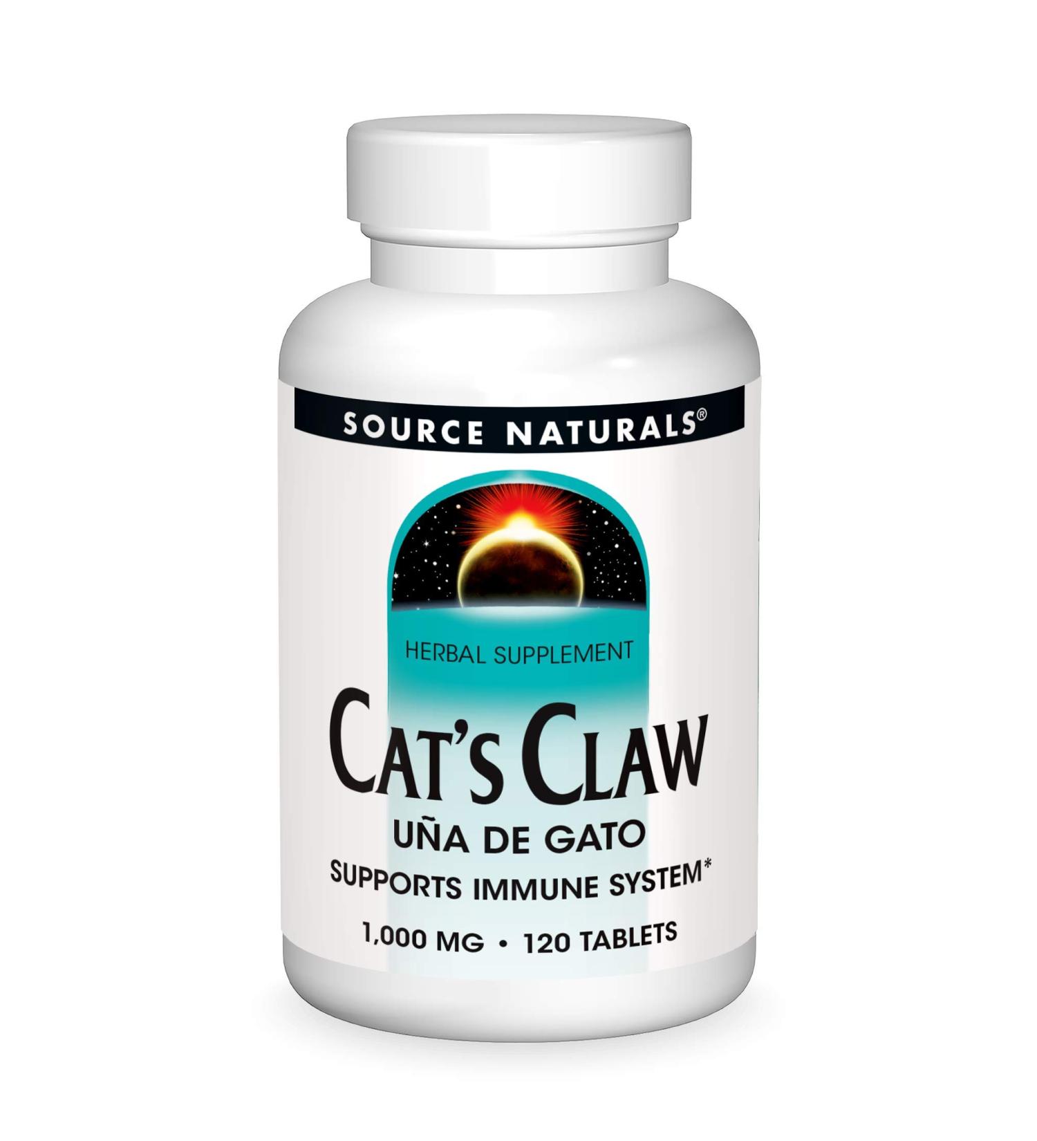 Source Naturals Cat's Claw Bark 1000mg - Immune System Support - 120 Tablets - Buy Online on GoSupps.com