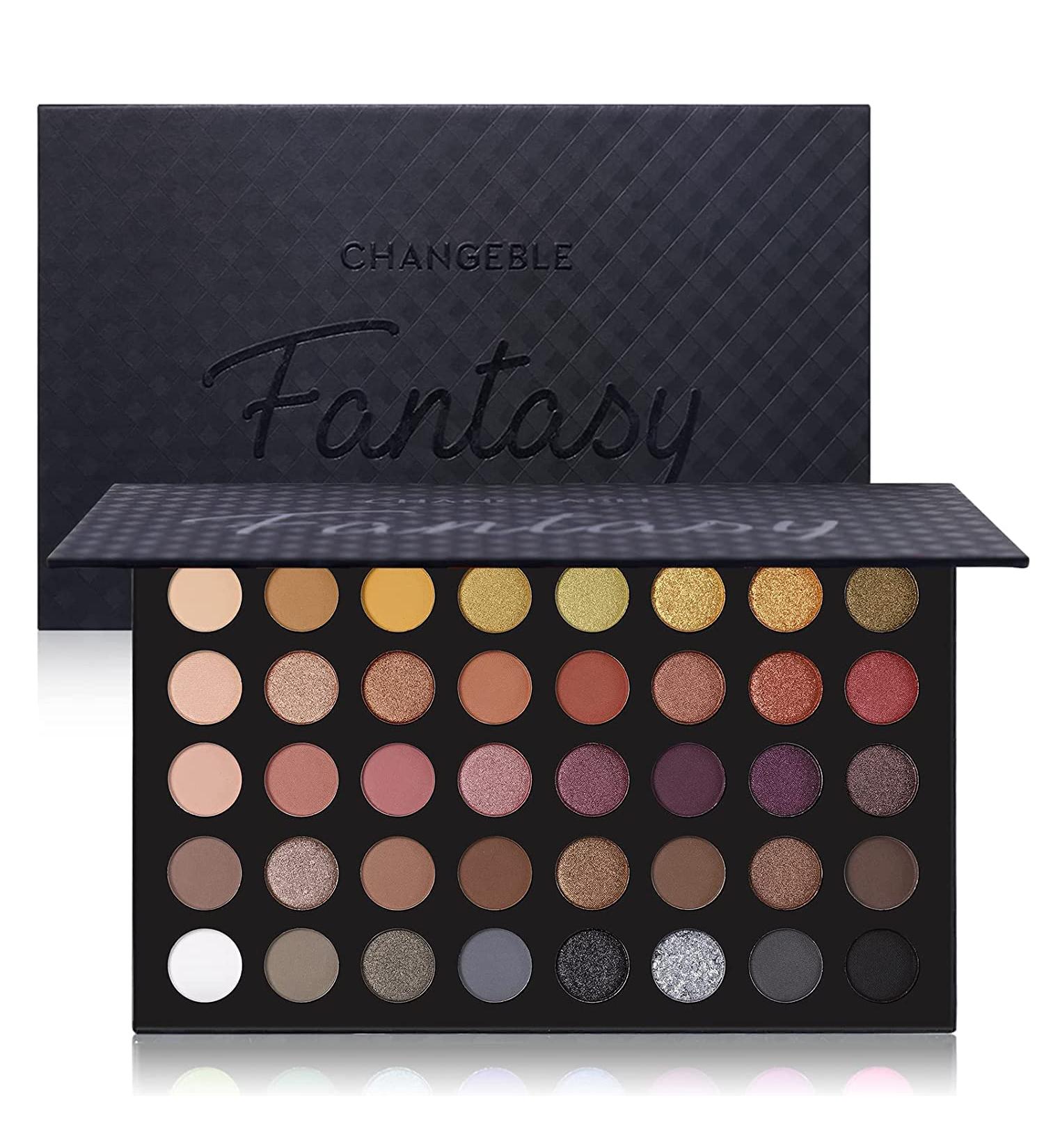 Professional 40-Shade Neutral Eyeshadow Palette - Matte, Shimmer, Warm Tones - Naked Nudes, Rose Gold, Smoky Brown - Pressed Powder Makeup Kit - Buy Online on GoSupps.com