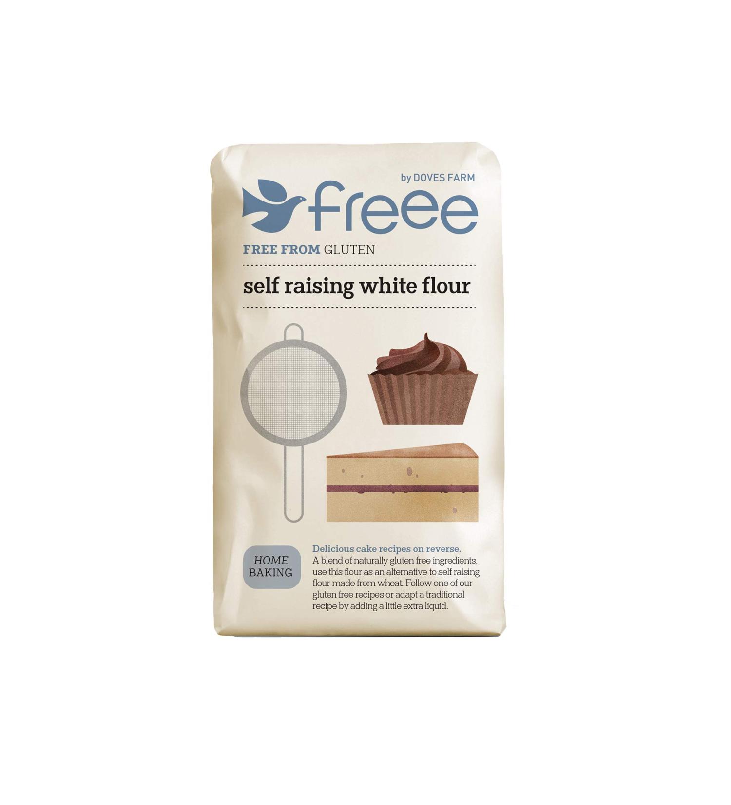 Doves Farm White Self Raising Flour Gf (1 X 1Kg) 1 kg (Pack of 1)
