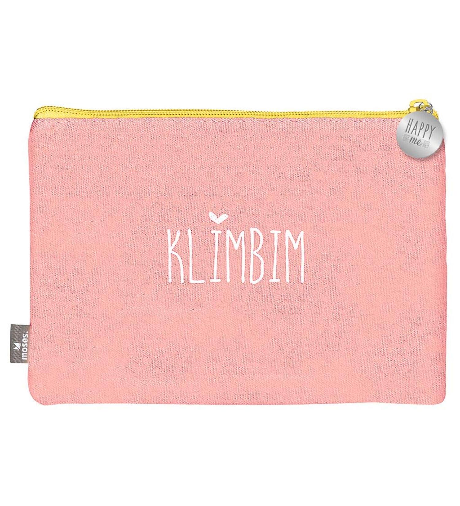 moses. Little bag Klimbim Happy me | Cosmetic bag made of organic cotton | For make-up utensils pens small items and odds and ends