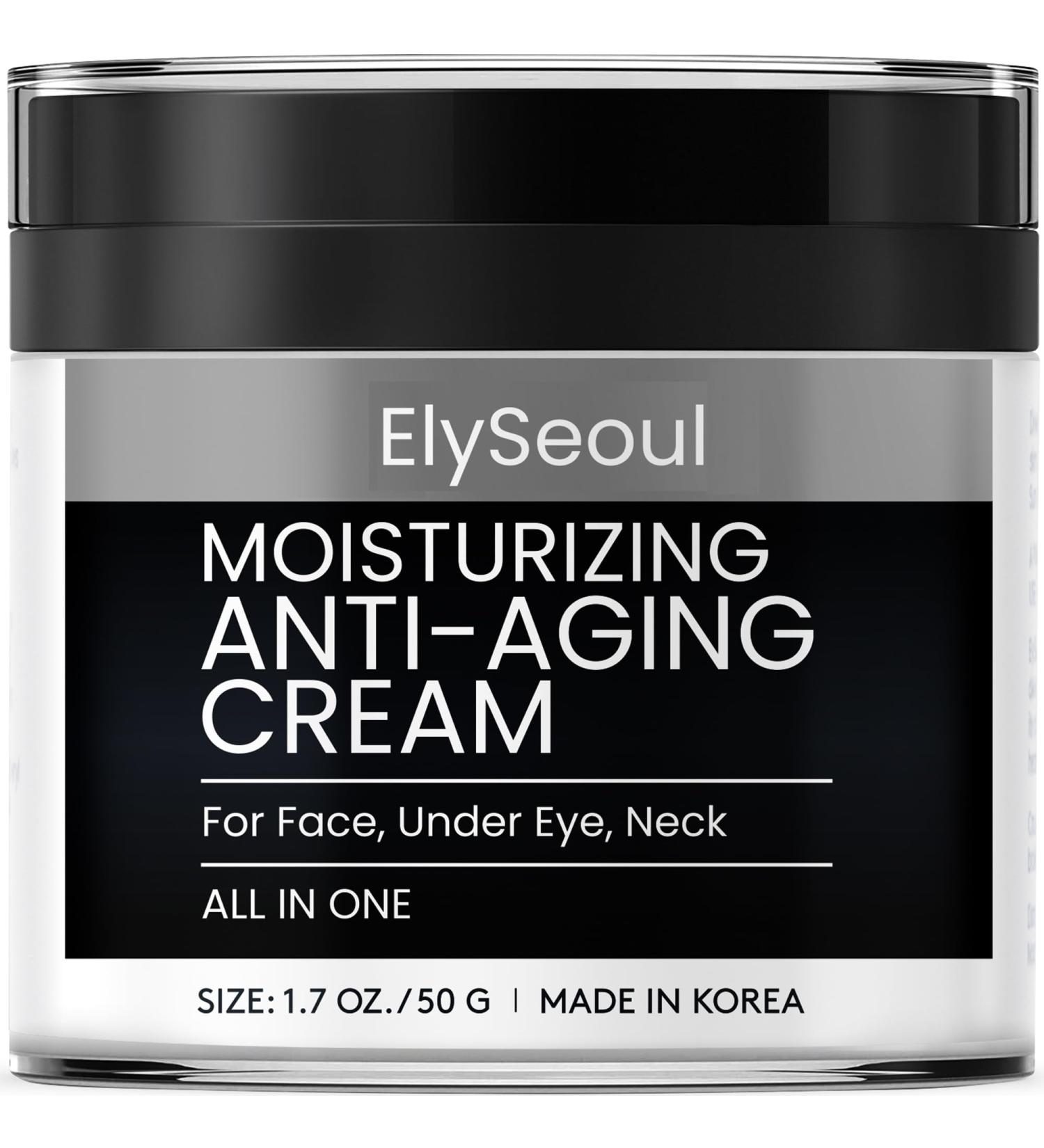 Korean 6 in 1 Face Cream for Men: Anti-Aging Skin Care Facial Moisturizer for Wrinkles Under Eye Bags Dark Circles Puffiness & Firming with Retinol Collagen Peptides Caffeine & Hyaluronic Acid 1.7 oz 6-in-1 Men - Buy Online on GoSupps.com