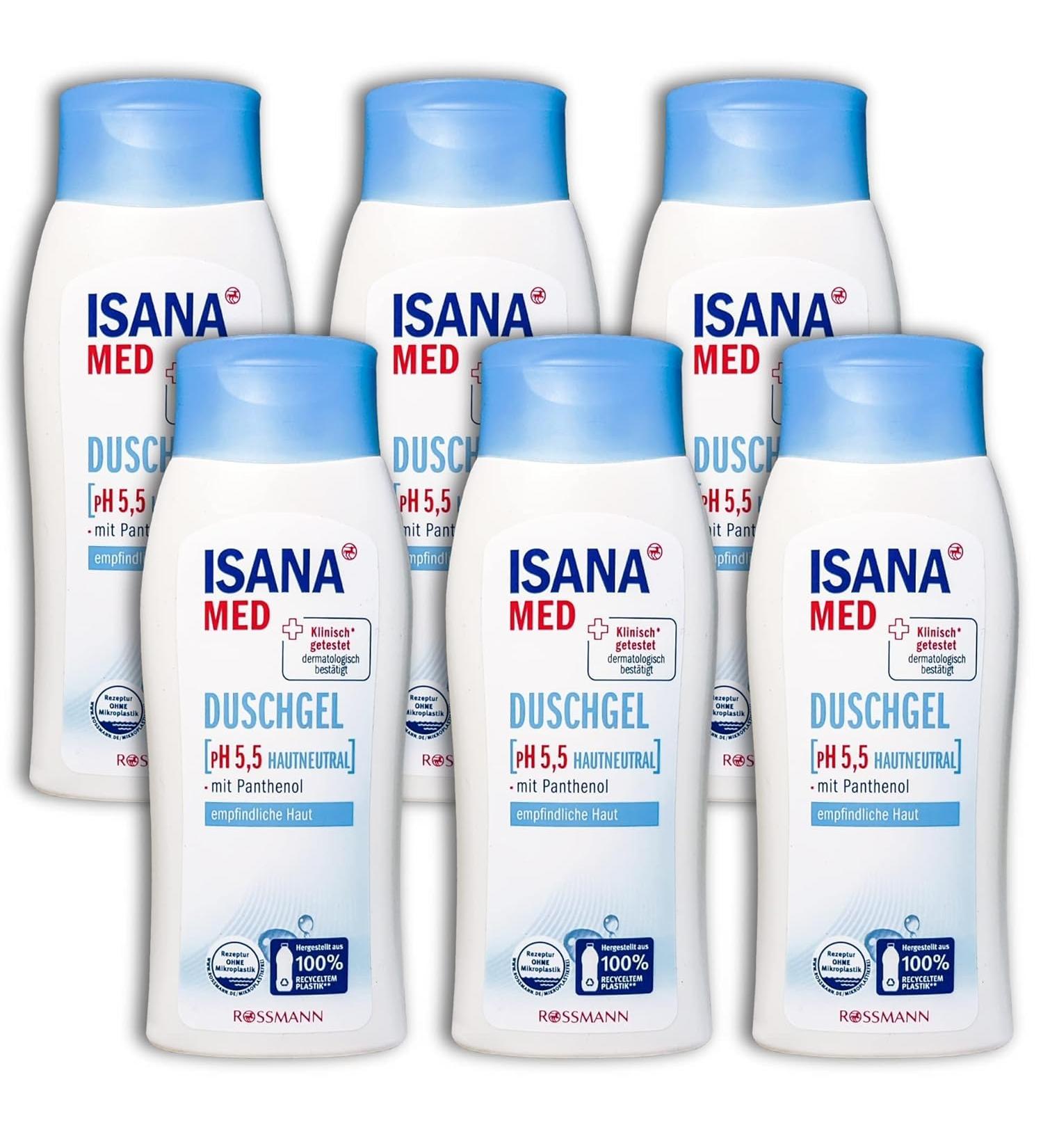 TopDeal ISANA Med PH5 Neutral Shower Gel for Skin 6 x 250 ml