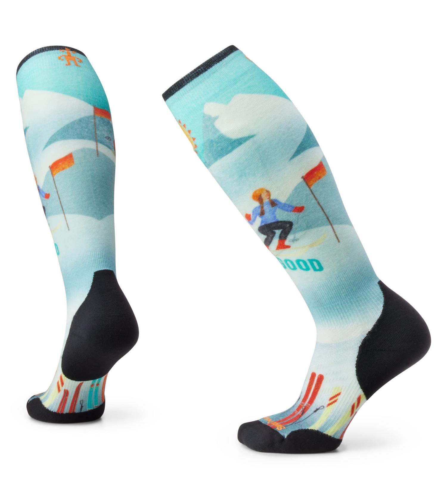 Smartwool Women's Targeted Cushion OTC Ski Socks - Snow Bunny Print M Capri | Shop Internationally - Buy Online on GoSupps.com