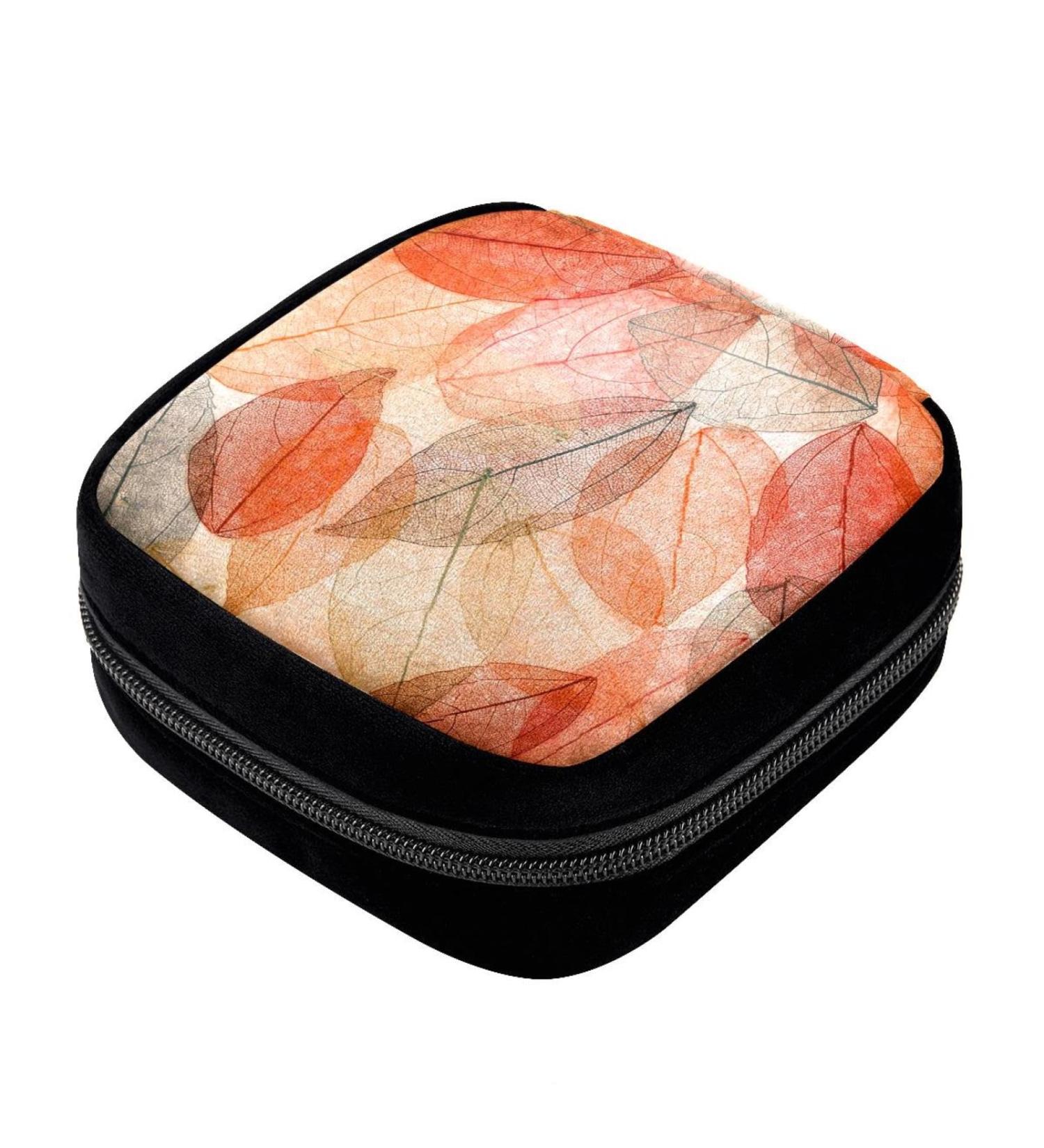 GIAPB Period Bag - Abstract Autumn Leaves Color79 | Sanitary Napkin Storage and Makeup Pouch - Buy Online on GoSupps.com