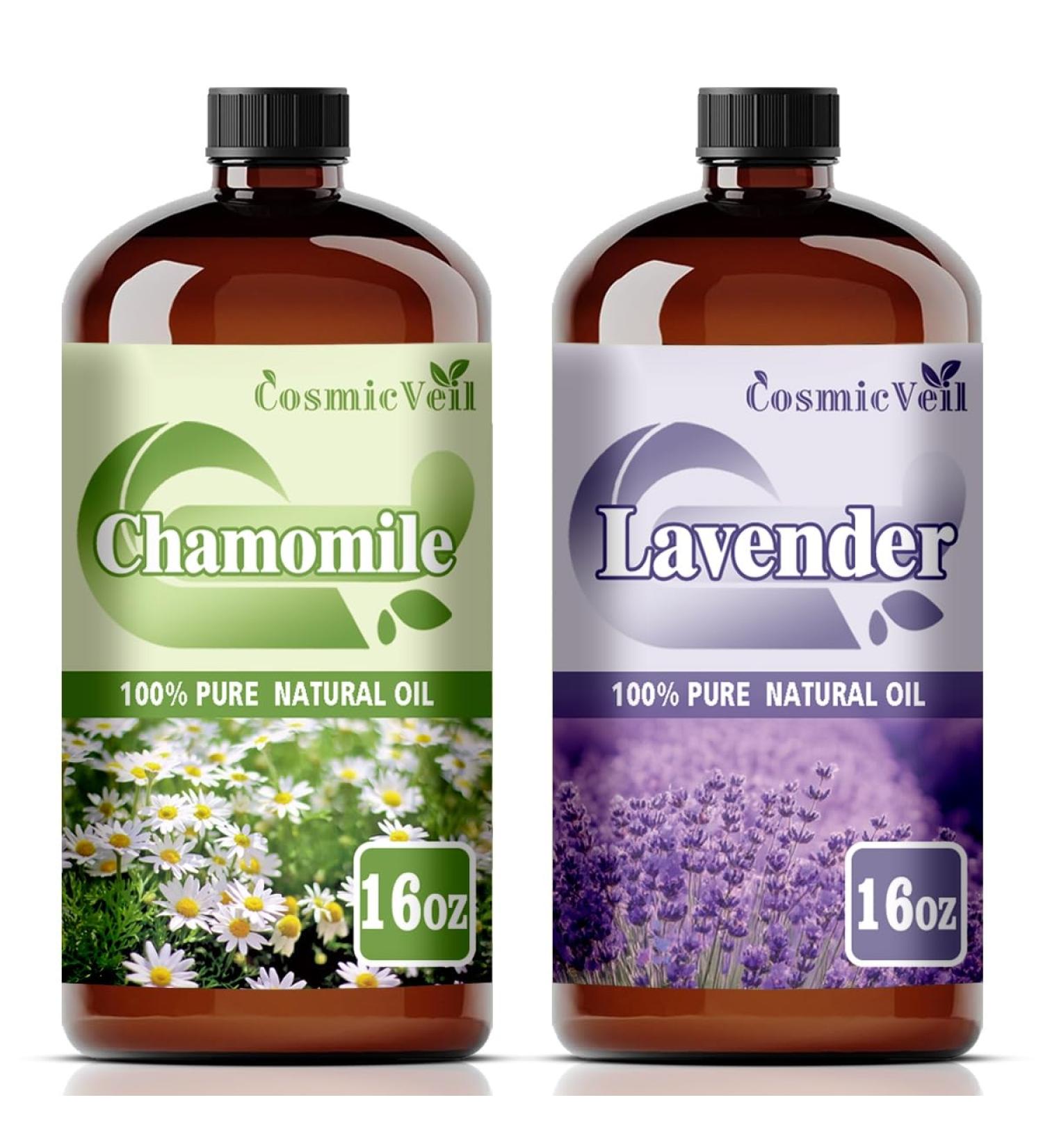 Chamomile Essential Oil and Lavender Essential Oil 16 Fl Oz (480Ml) Fragrance Oil for Aroma Diffuser Humidifier Home Fragrance Spa Cleaning Body Care Massage Yoga DIY Candle - Buy Online on GoSupps.com