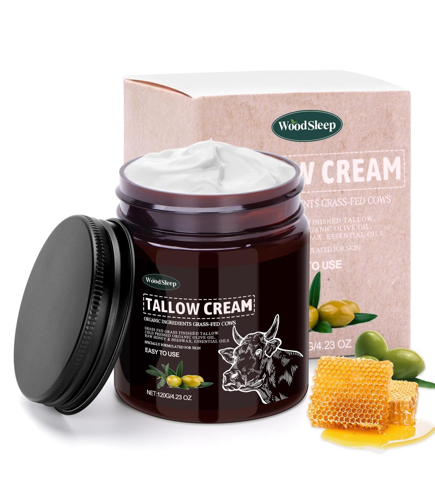 WELONGE Beef Tallow Skincare Cream Tallow Balm Pure Beef Tallow Honey Balm Beef Tallow cream for skin types Beef Tallow GrassFed Cream Tallow Cream for hydration face and body - Buy Online on GoSupps.com